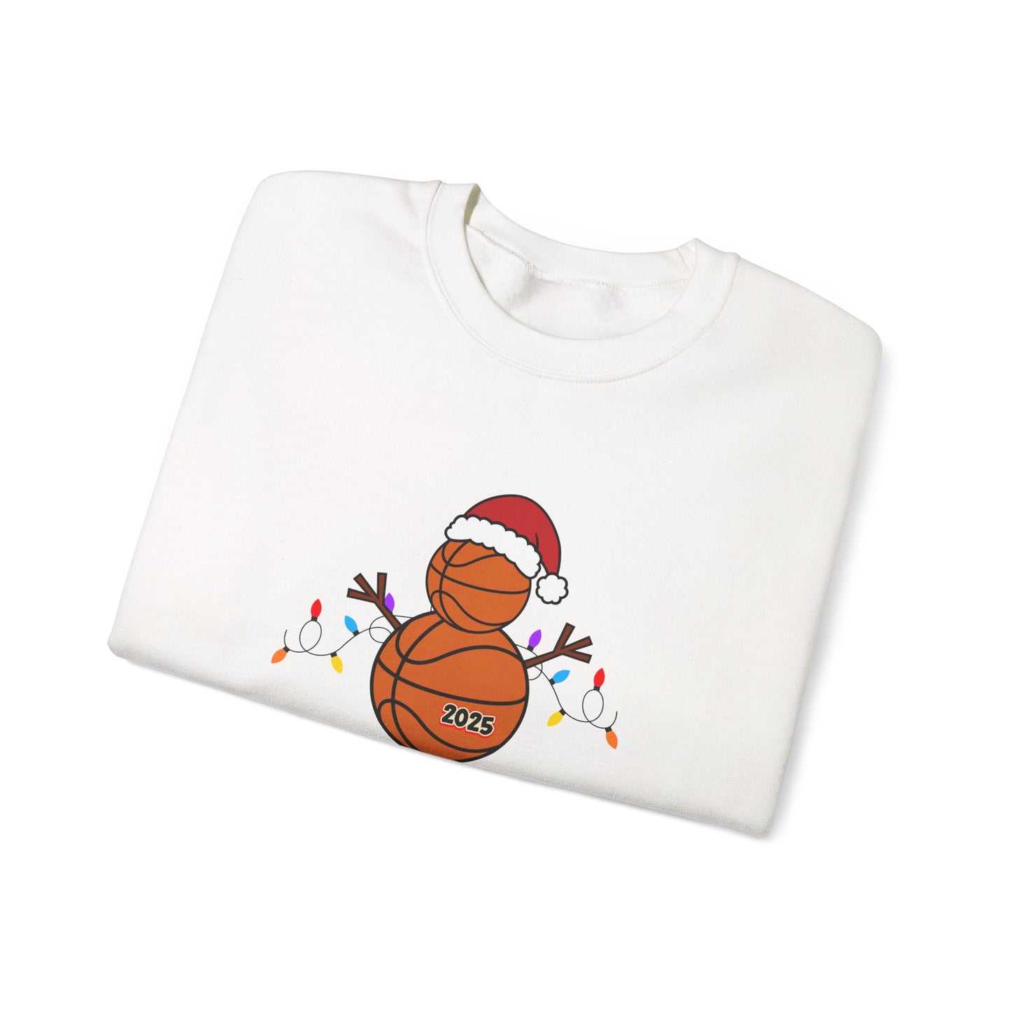 Basketball Christmas Crewneck Sweatshirt – 2025 Santa Basketball Holiday Sweatshirt