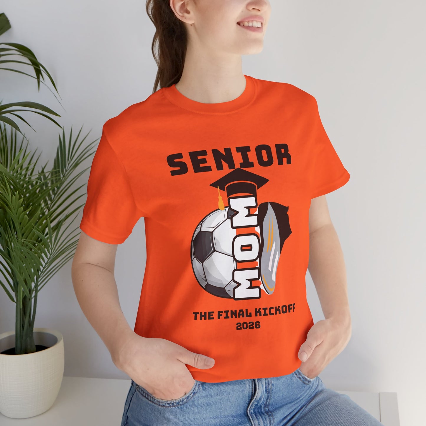The Final Kickoff, Senior Mom Soccer Tee - Unisex Jersey Short Sleeve, End of Season