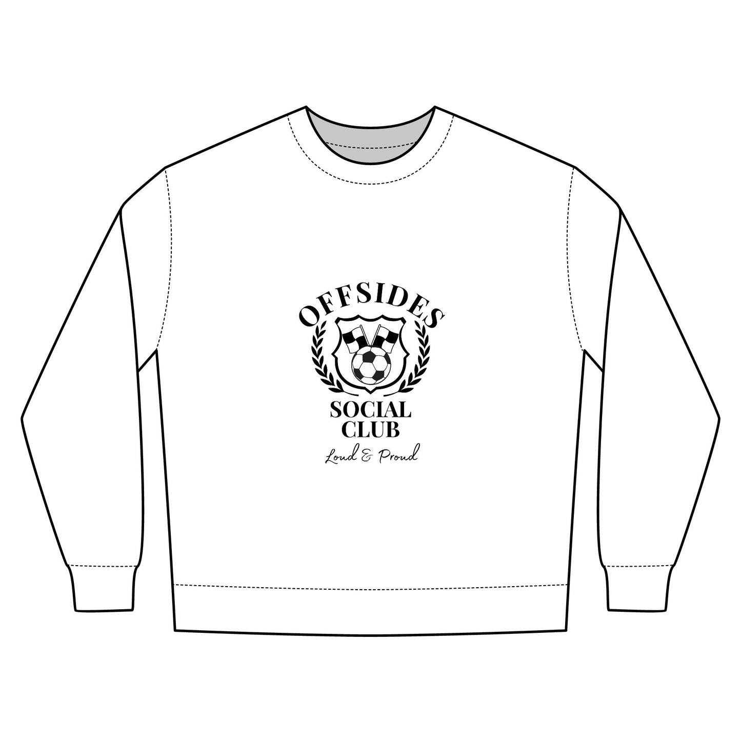 Soccer Urban Crewneck Sweatshirt - Perfect for Game Day, Sports Fans, Casual Wear, Team Spirit, Offsides Social Club
