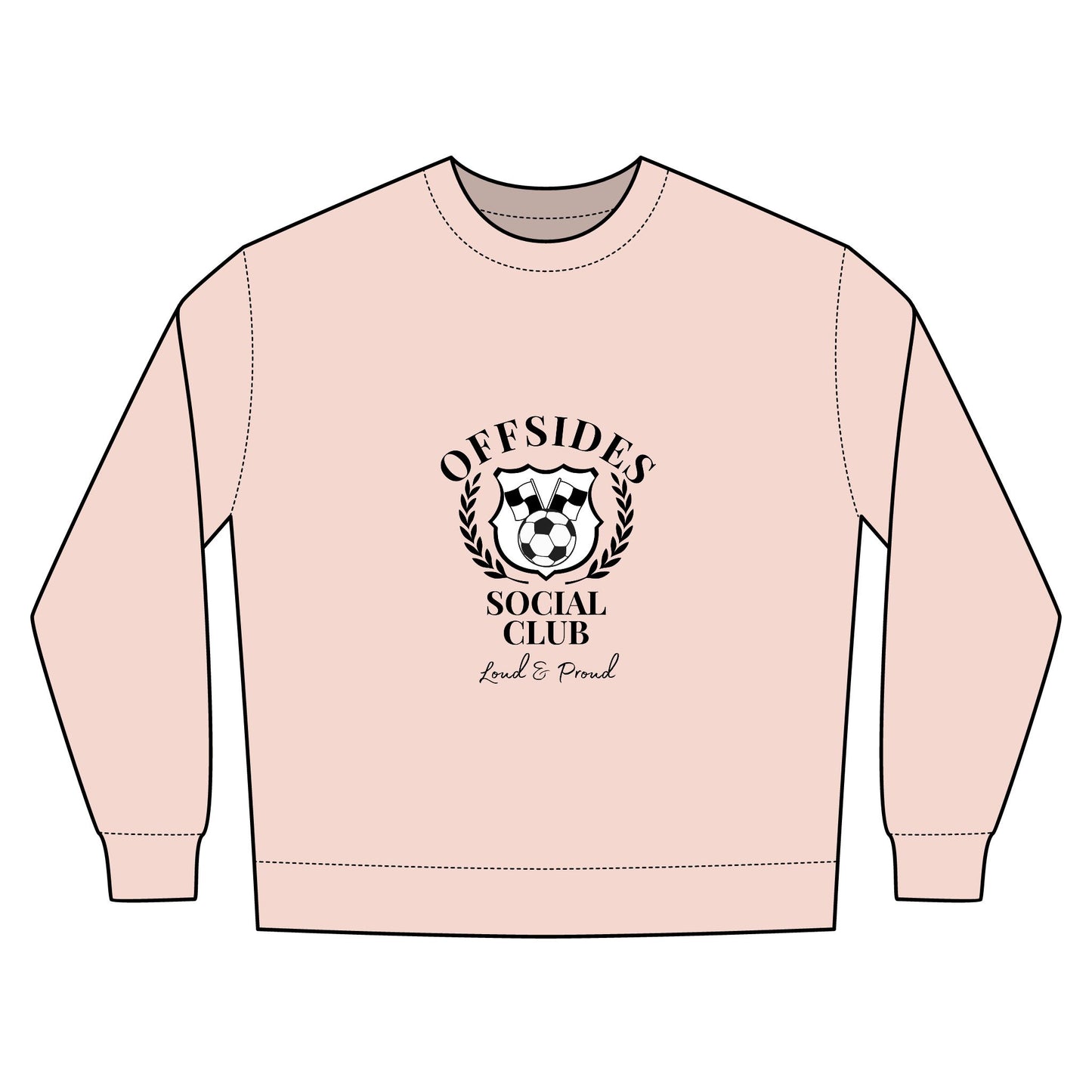 Soccer Urban Crewneck Sweatshirt - Perfect for Game Day, Sports Fans, Casual Wear, Team Spirit, Offsides Social Club