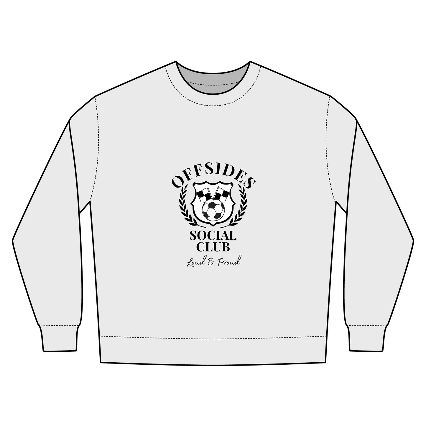 Soccer Urban Crewneck Sweatshirt - Perfect for Game Day, Sports Fans, Casual Wear, Team Spirit, Offsides Social Club