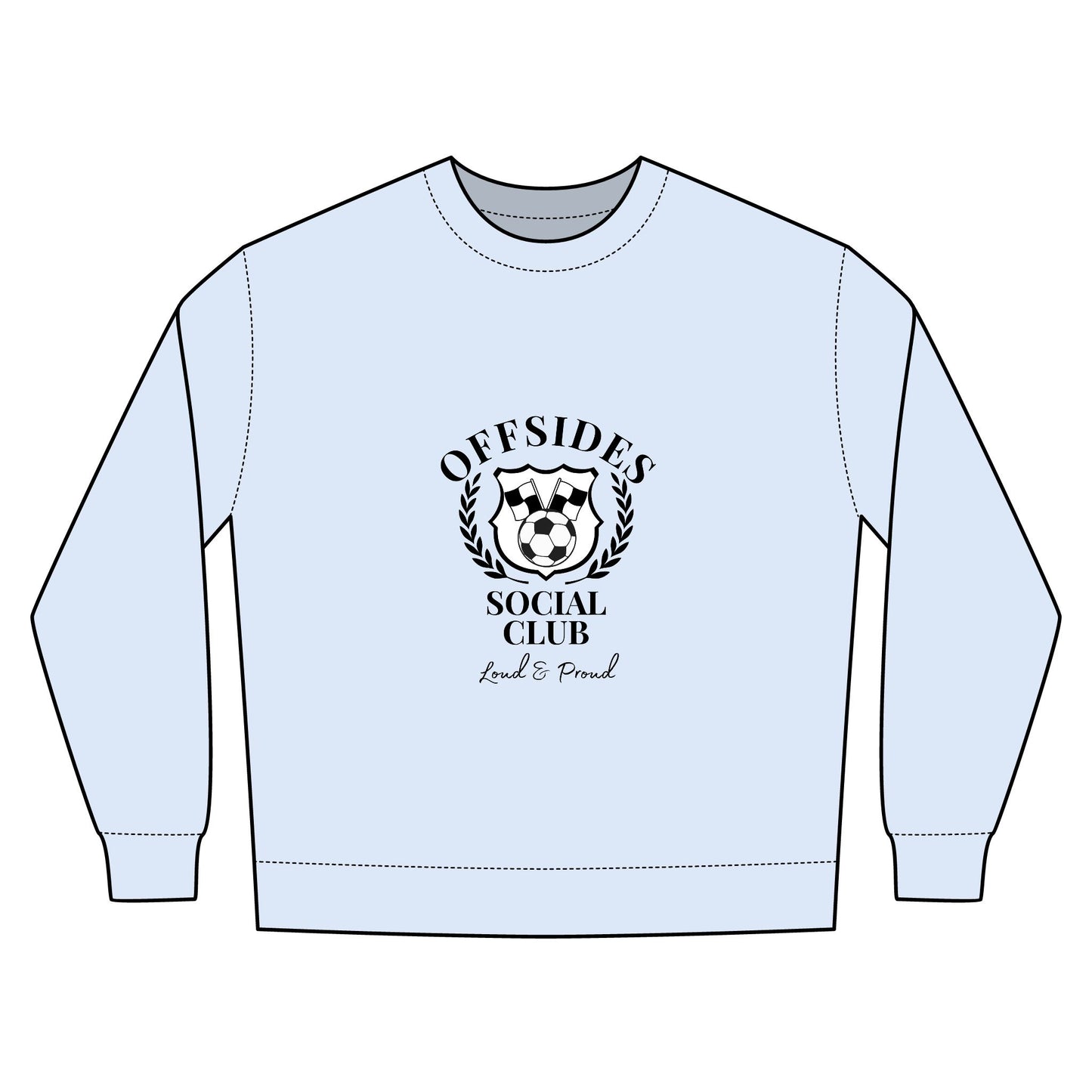Soccer Urban Crewneck Sweatshirt - Perfect for Game Day, Sports Fans, Casual Wear, Team Spirit, Offsides Social Club