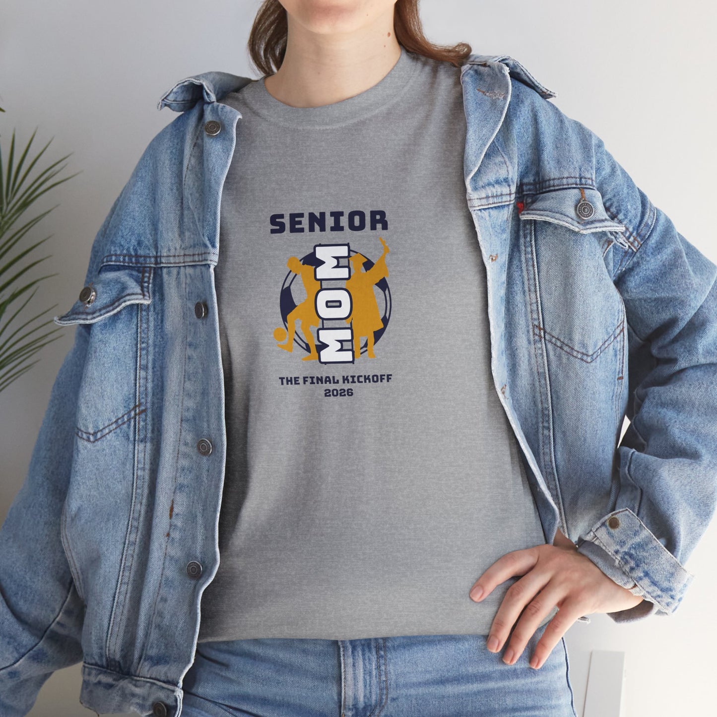 Final Kickoff Soccer Mom Heavy Cotton Tee | Graduation Gift, Class of 2026 Shirt, High School Senior Apparel, Comfortable Casual Wear, Printed Tee