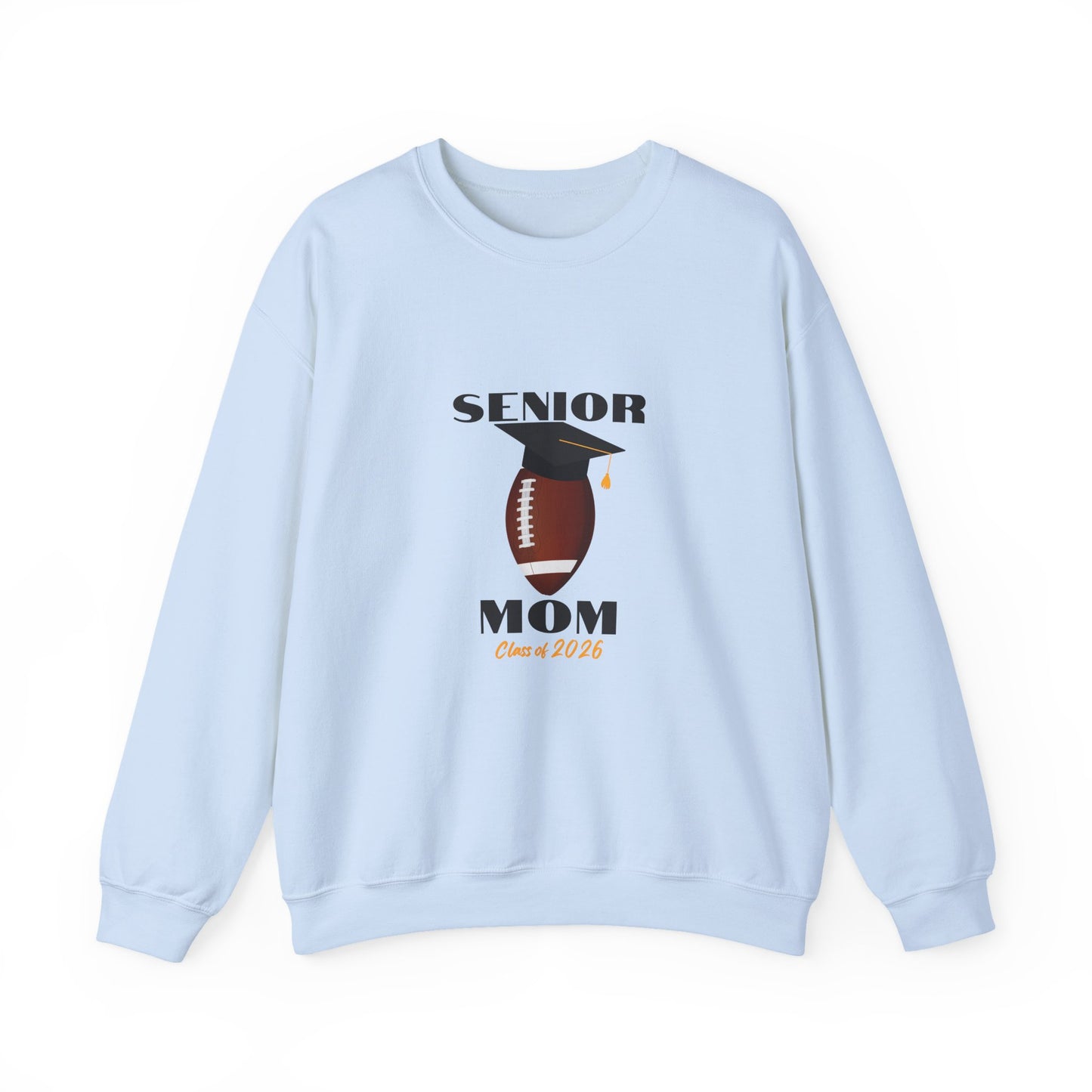 Senior Football Mom Crewneck Sweatshirt - Celebrate Graduation, Perfect Gift for Sports Moms, Comfortable Casual Wear, Unisex Sweater