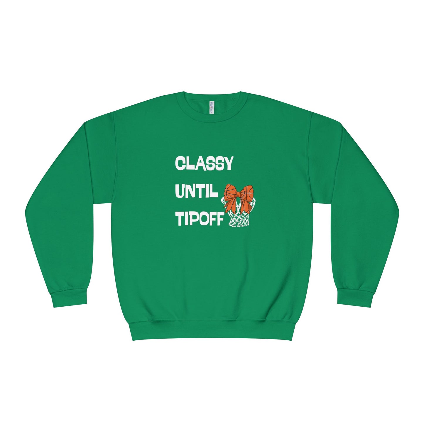 Classy Until Tipoff Sweatshirt, Unisex Crewneck Pullover, College Sports Apparel, Basketball Fan Gear, Comfy Casual Sweatshirt