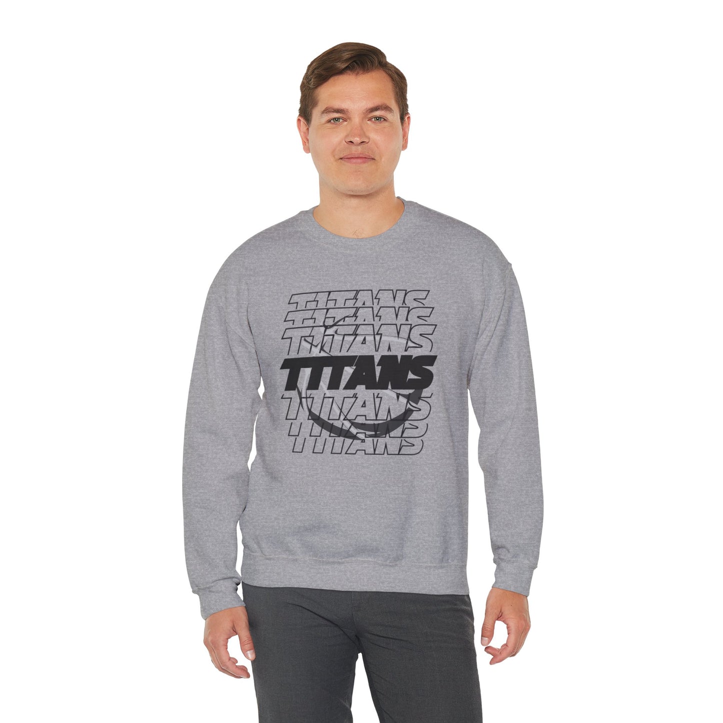 TITANS on Repeat Sweatshirt — Retro Stacked Basketball Crewneck