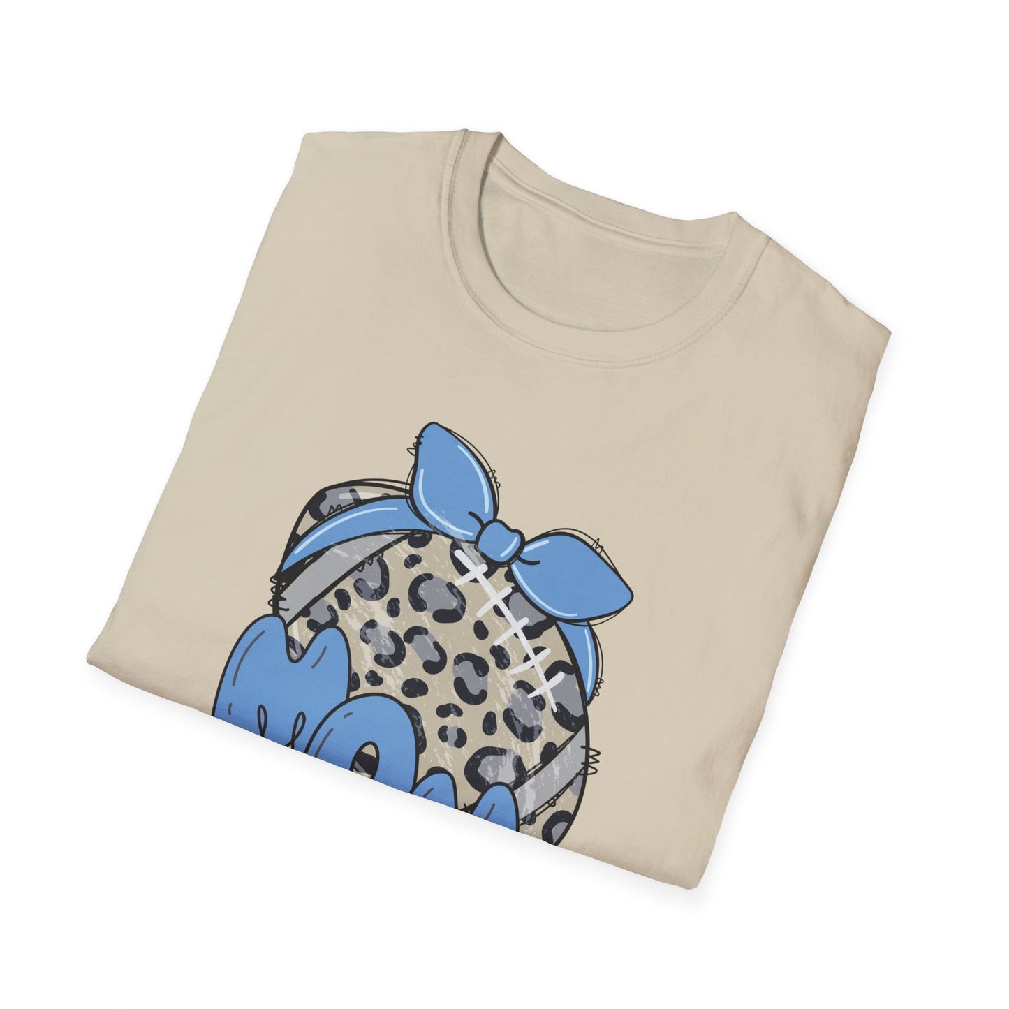 Football Mom Leopard Print T-Shirt, Gifts for Moms, Trendy Graphic Tee, Football Fan, Cute Casual Wear