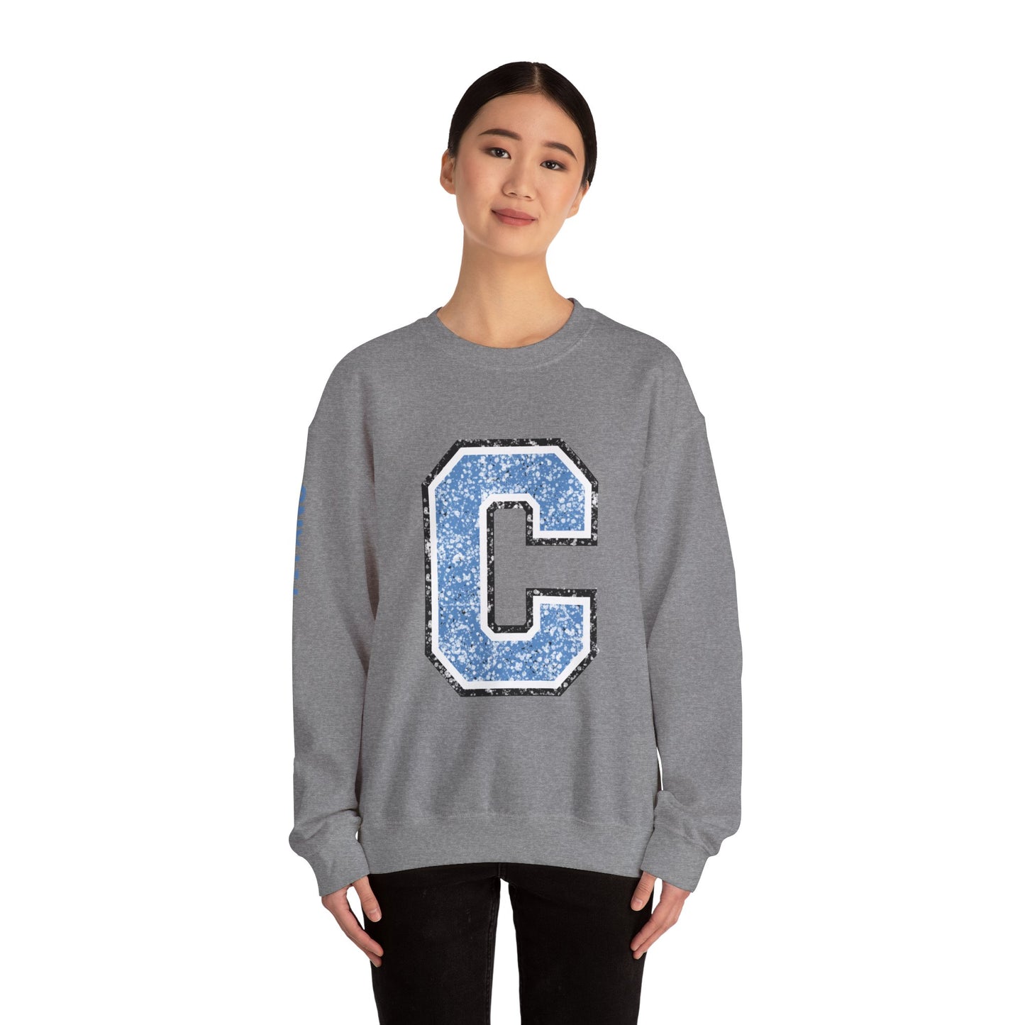 Collins C Crewneck Sweatshirt, College Style Pullover, Unisex Cozy Apparel, Perfect Gift for Students