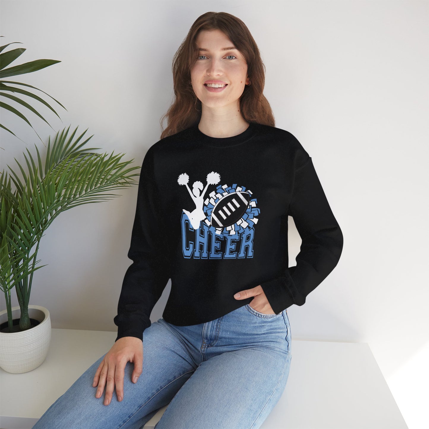 Cheer Crewneck Sweatshirt, Sports Apparel, Game Day Fashion- Can be Personalized