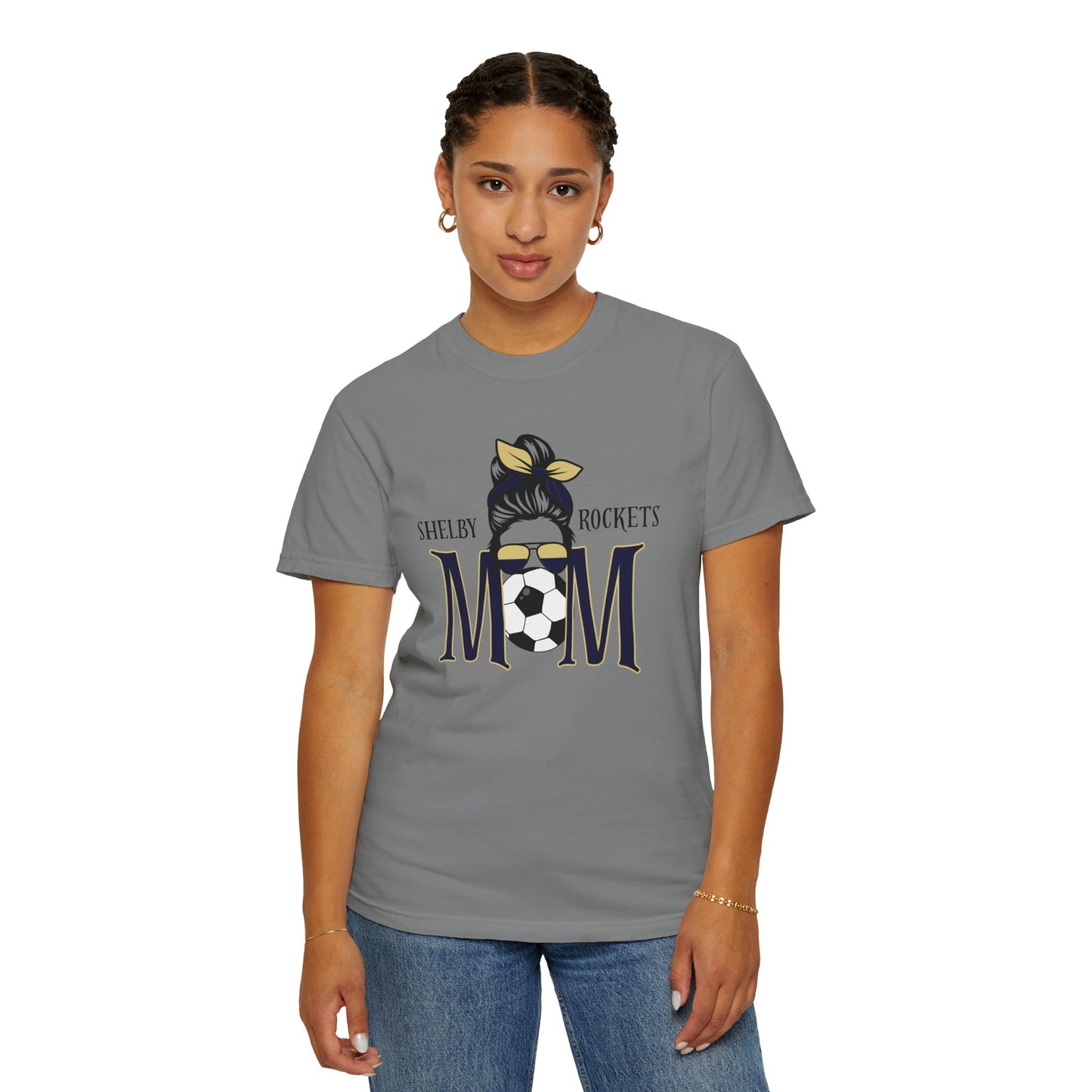Shelby Rockets Cool Soccer Mom T-Shirt, Gift for Sports Moms, Garment-Dyed Tee