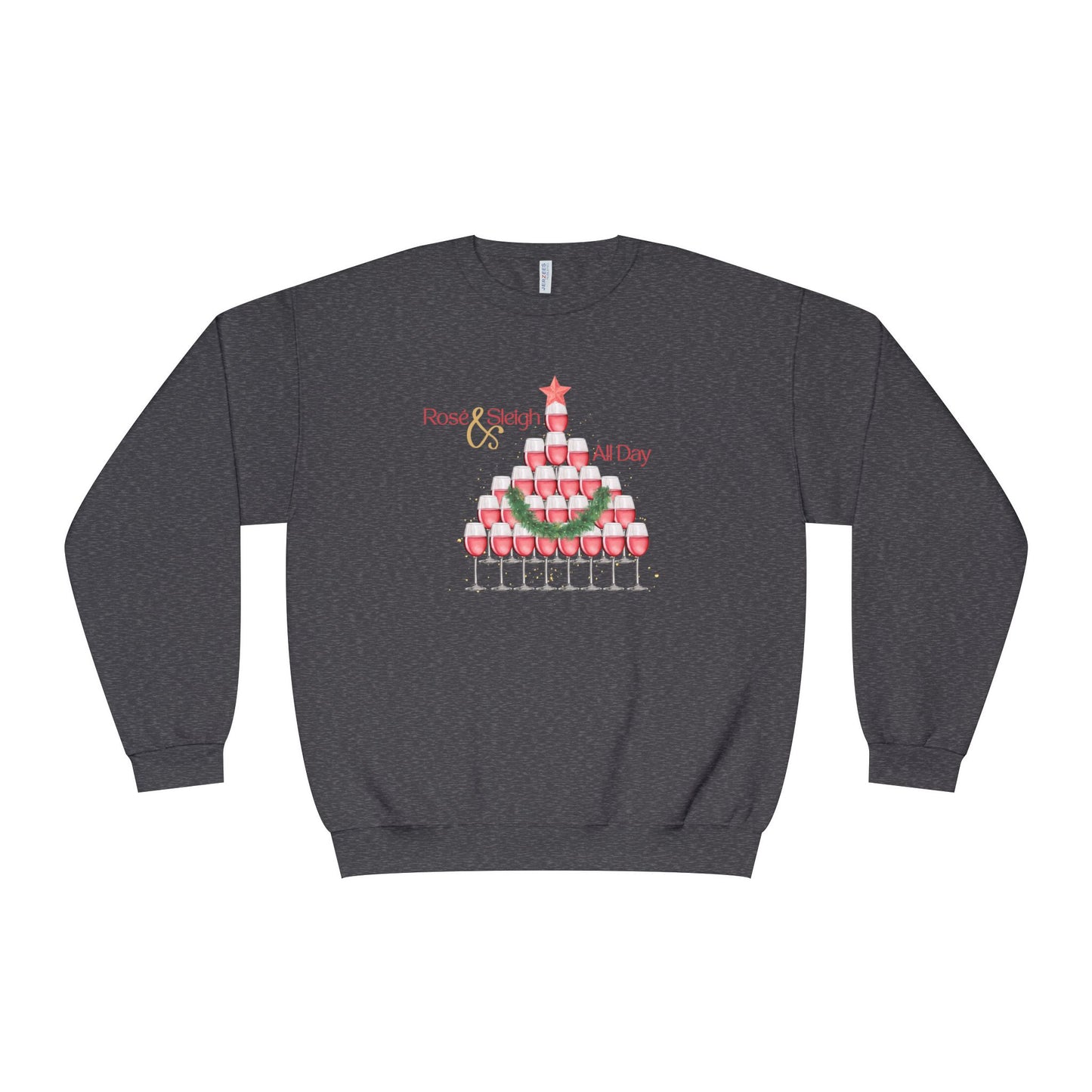 Rose and Sleigh, All Day Holiday Crewneck
