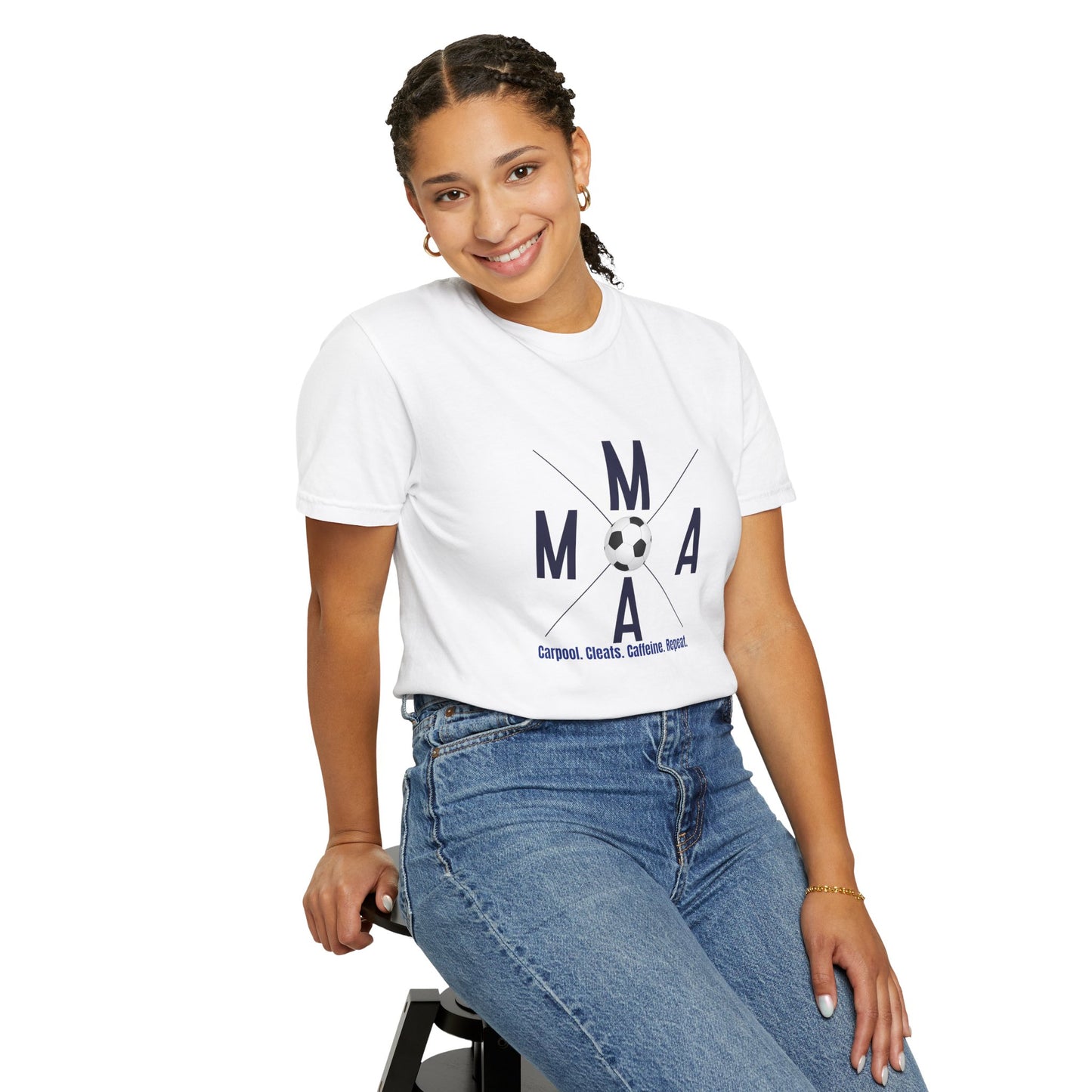 Soccer MAMA Garment-Dyed T-shirt, Sports Tees, Gift for Soccer Fans
