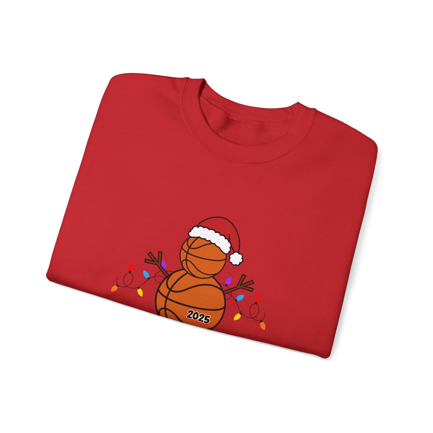 Basketball Christmas Crewneck Sweatshirt – 2025 Santa Basketball Holiday Sweatshirt
