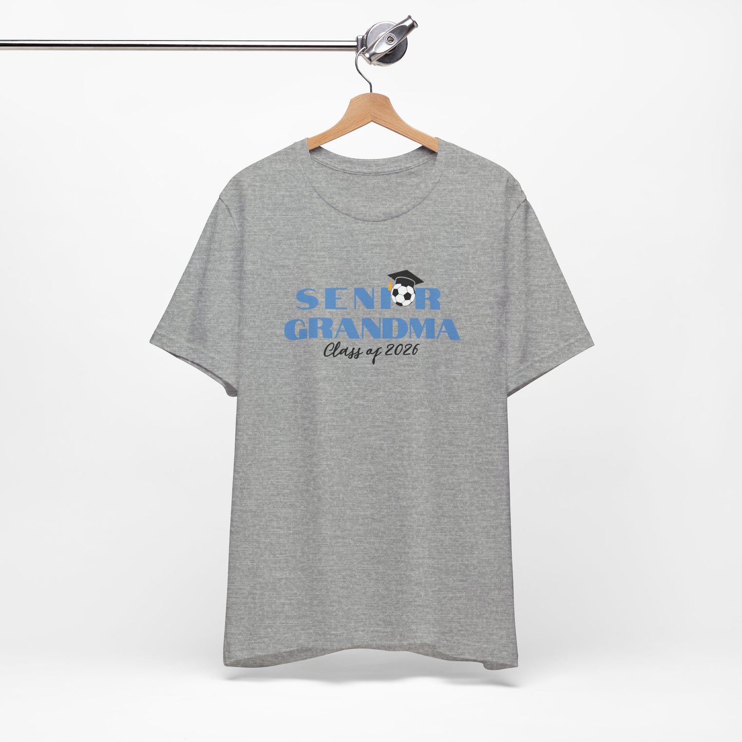 Soccer Senior Grandma Jersey T-Shirt, Class of 2026 Shirt, Gift for Graduation, Family Celebration