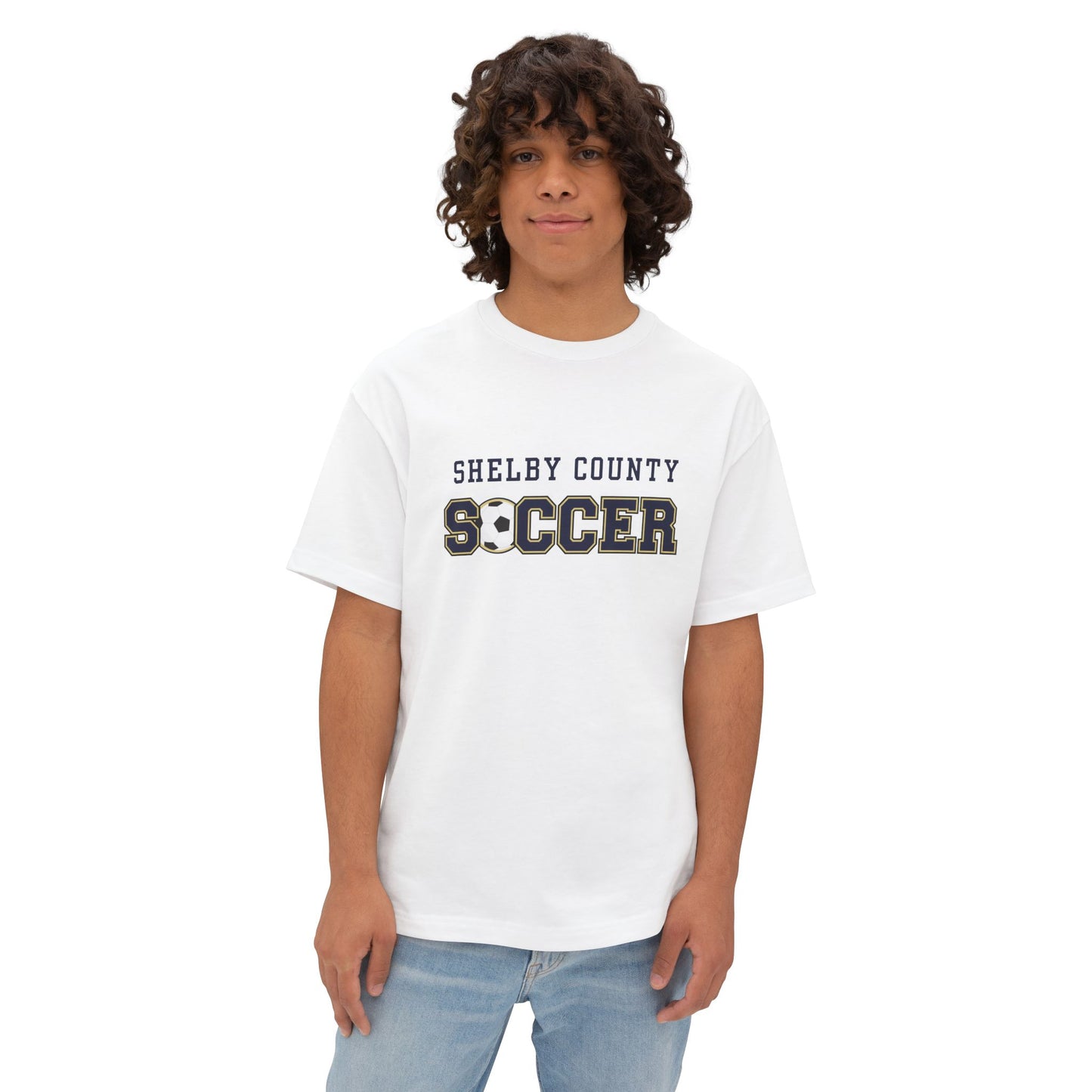 Shelby County Soccer Oversized Boxy Tee - Unisex Sport Tee, Team Spirit Apparel