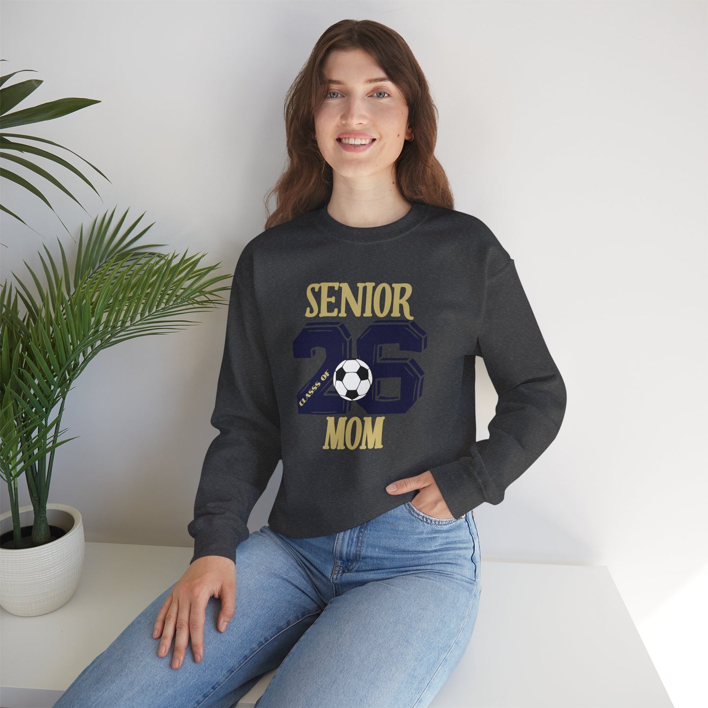 Shelby Senior Mom Soccer Sweatshirt, Unisex Crewneck, Sports Mom Apparel, Graduation Gift, Comfortable Casual Wear