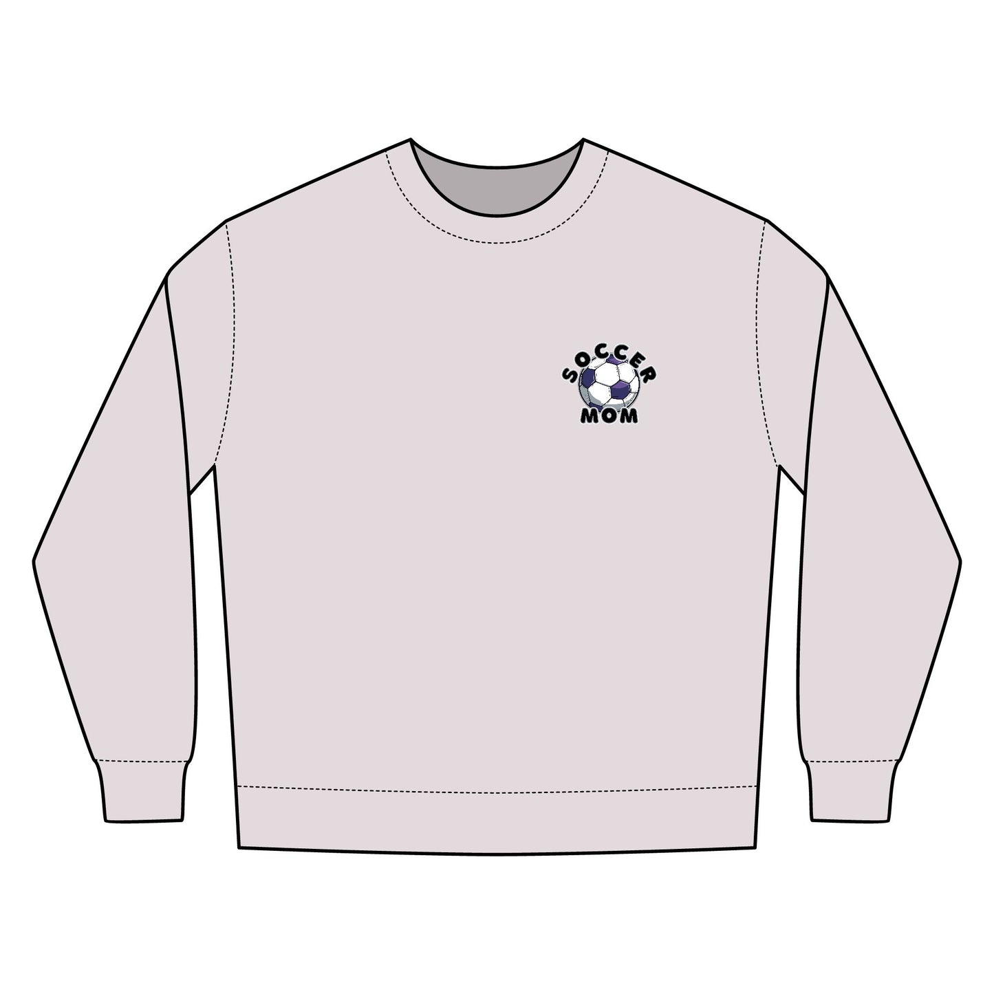 Soccer Mom Crewneck Sweatshirt, Cozy Pullover Gift, Sports Apparel, Varsity Style, Team Spirit Wear, Casual Weekend Outfit