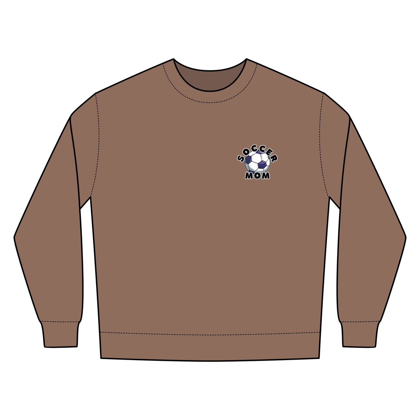 Soccer Mom Crewneck Sweatshirt, Cozy Pullover Gift, Sports Apparel, Varsity Style, Team Spirit Wear, Casual Weekend Outfit