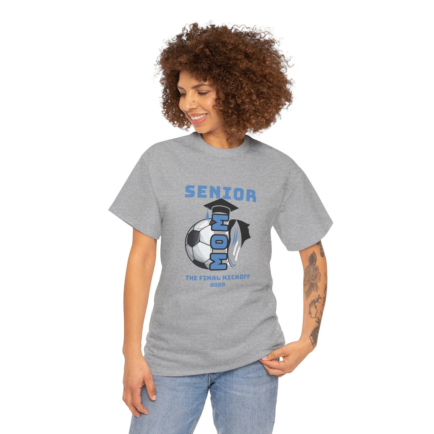 Senior Soccer Heavy Cotton Tee, Graduation Shirt, Class of 2026 Apparel