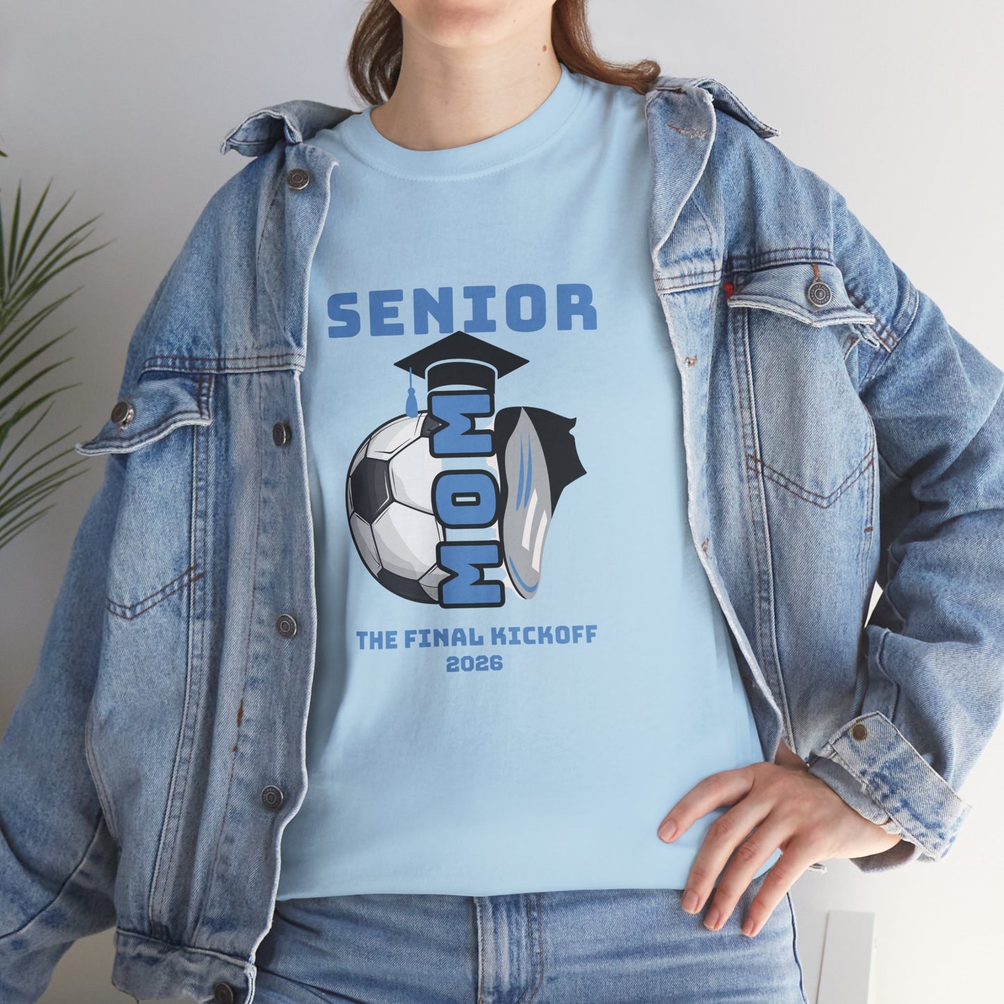 Senior Soccer Heavy Cotton Tee, Graduation Shirt, Class of 2026 Apparel
