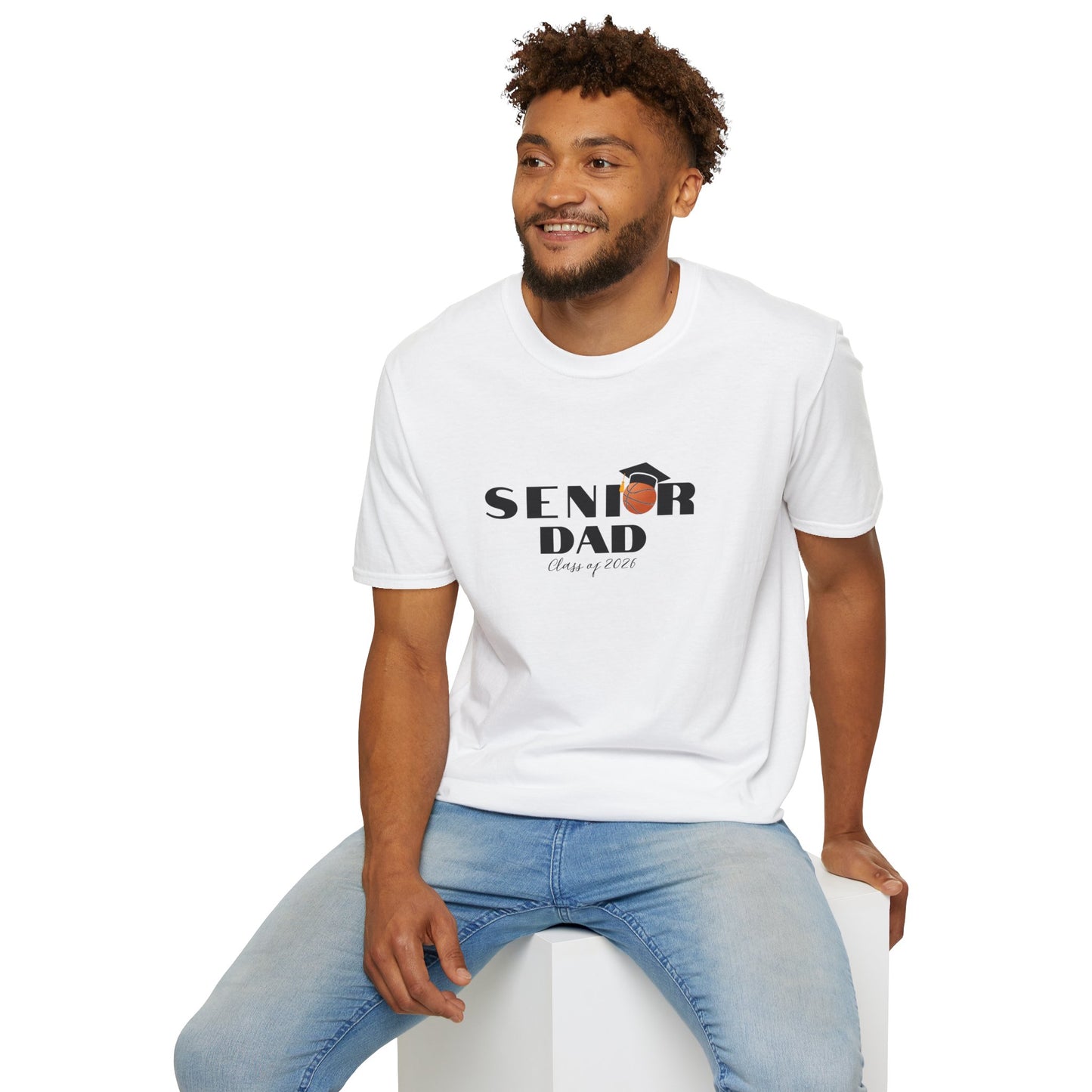 Senior Basketball Dad, Graduation T-Shirt, Unisex Tee for Fathers, Dad Shirt for Celebrations