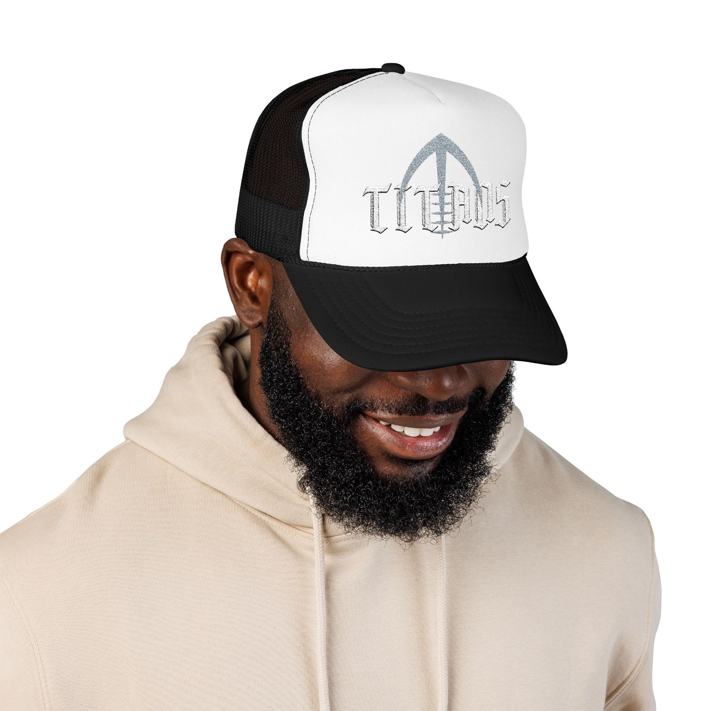 TITANS Embroidered Foam Trucker Hat, Stylish Snapback, Collins Football