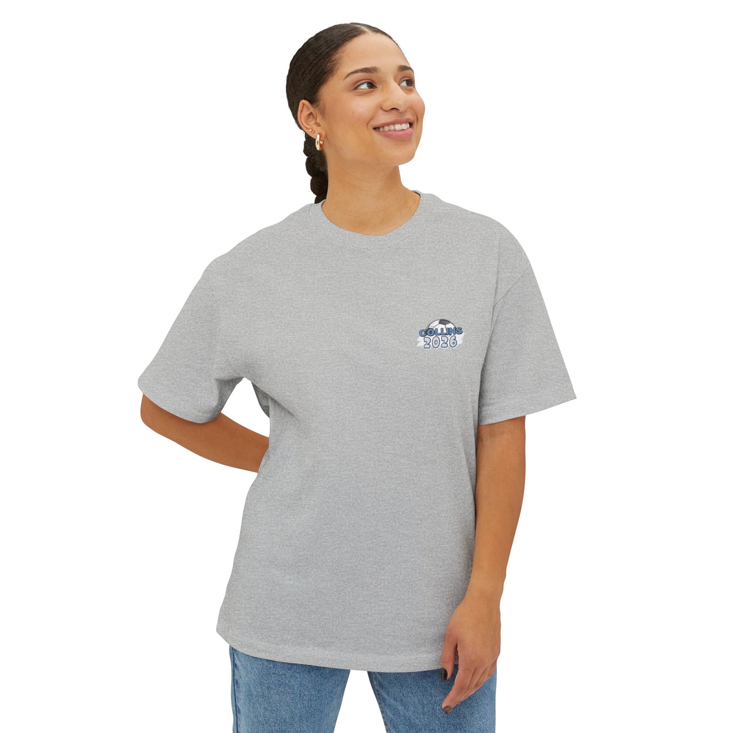 2026 Senior Soccer Oversized Boxy Tee, Graduation Gift, Sports Fan Apparel