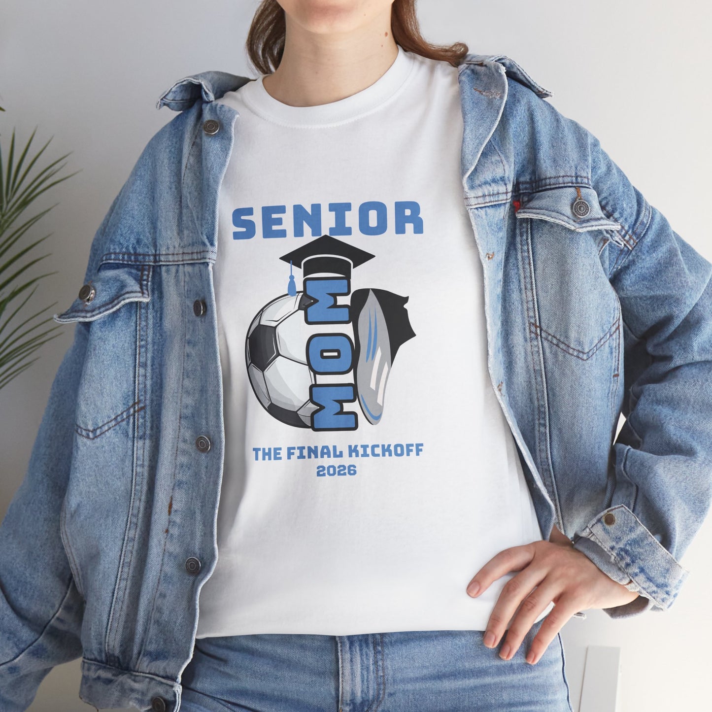 Senior Soccer Heavy Cotton Tee, Graduation Shirt, Class of 2026 Apparel