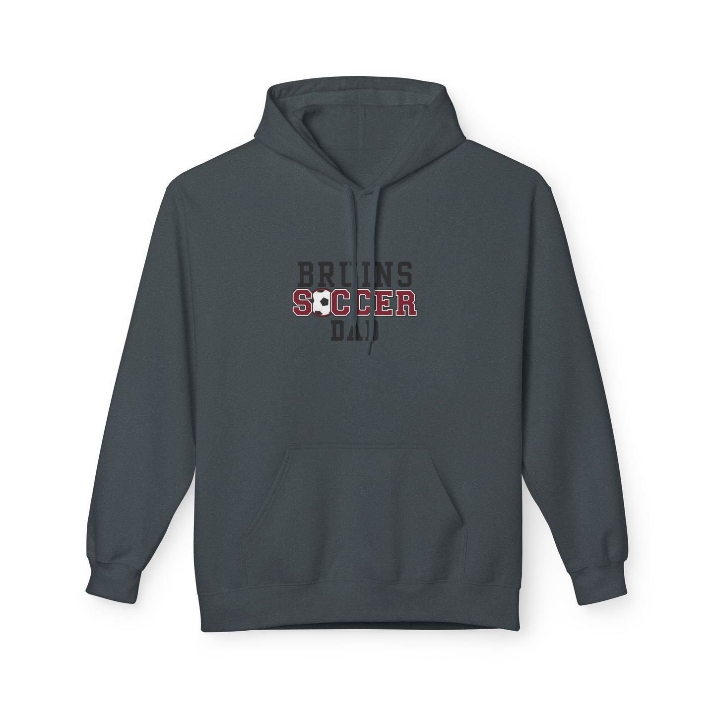 Bruins Soccer Dad Fleece Hoodie, Cozy Sportswear, Perfect for Fans, Lightweight Sweatshirt