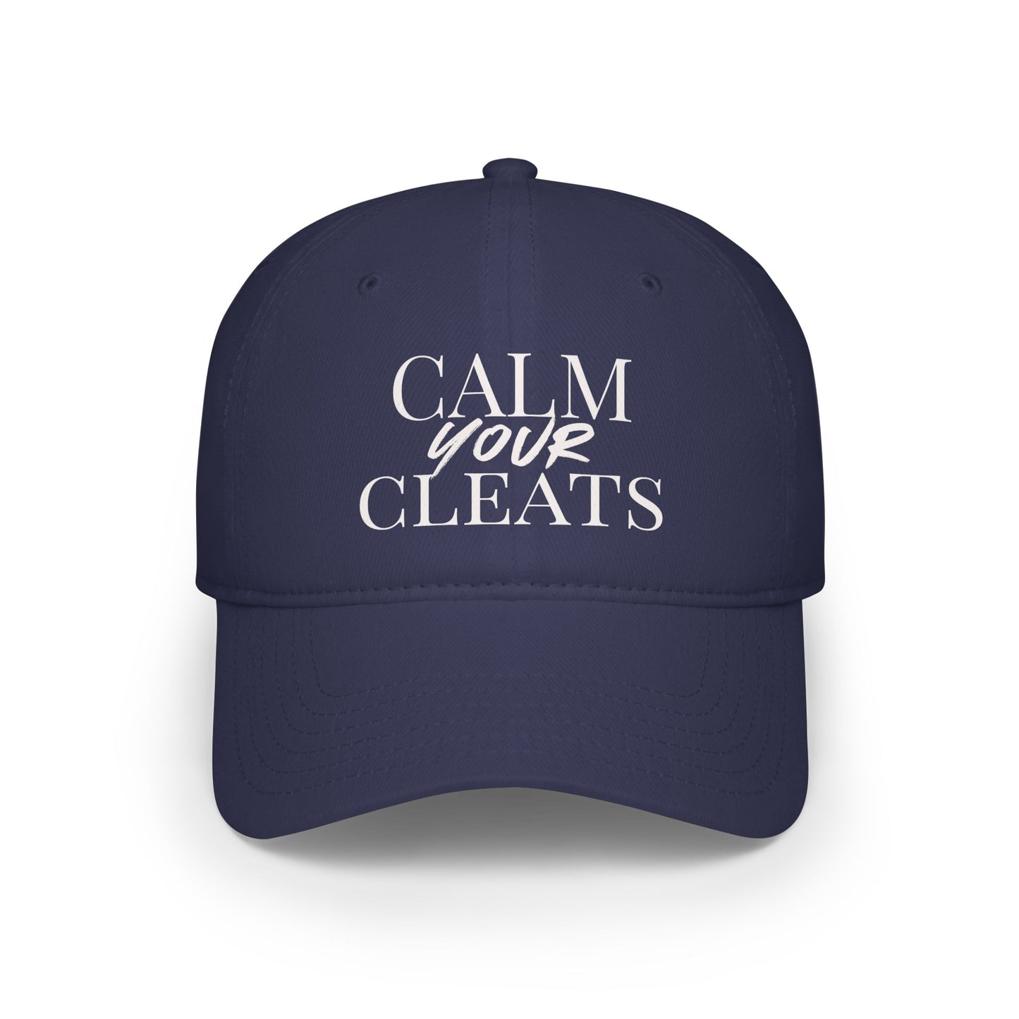 Calm Your Cleats, Casual Sports Hat, Soccer Gift, Relaxed Fit Cap, Vintage Style Cap, Gift for Him/Her
