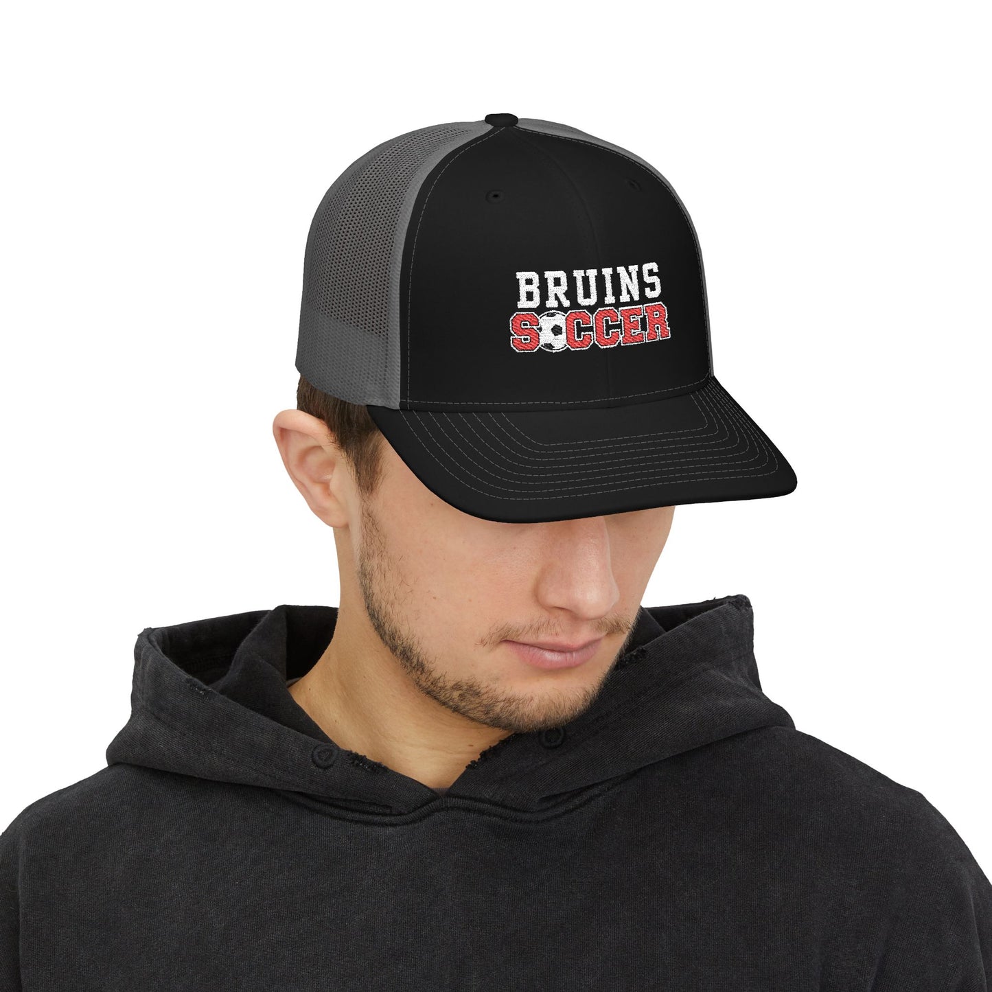 Bruins Soccer Snapback Trucker Cap, Adjustable Hat, Sports Cap, Gift for Soccer Fans, Outdoor Cap, Team Spirit Hat