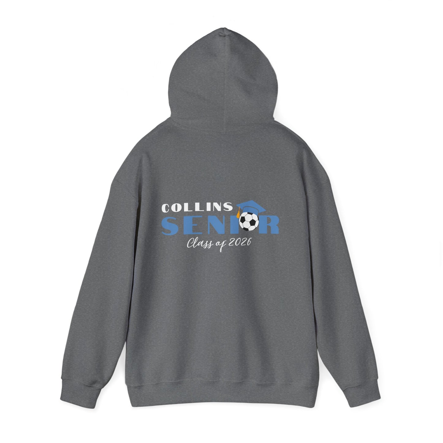 Soccer Seniors Hoodie, Class of 2026 Sweatshirt, Personalized Senior Celebration Gift, Unisex Hooded Pullover, College Bound Apparel