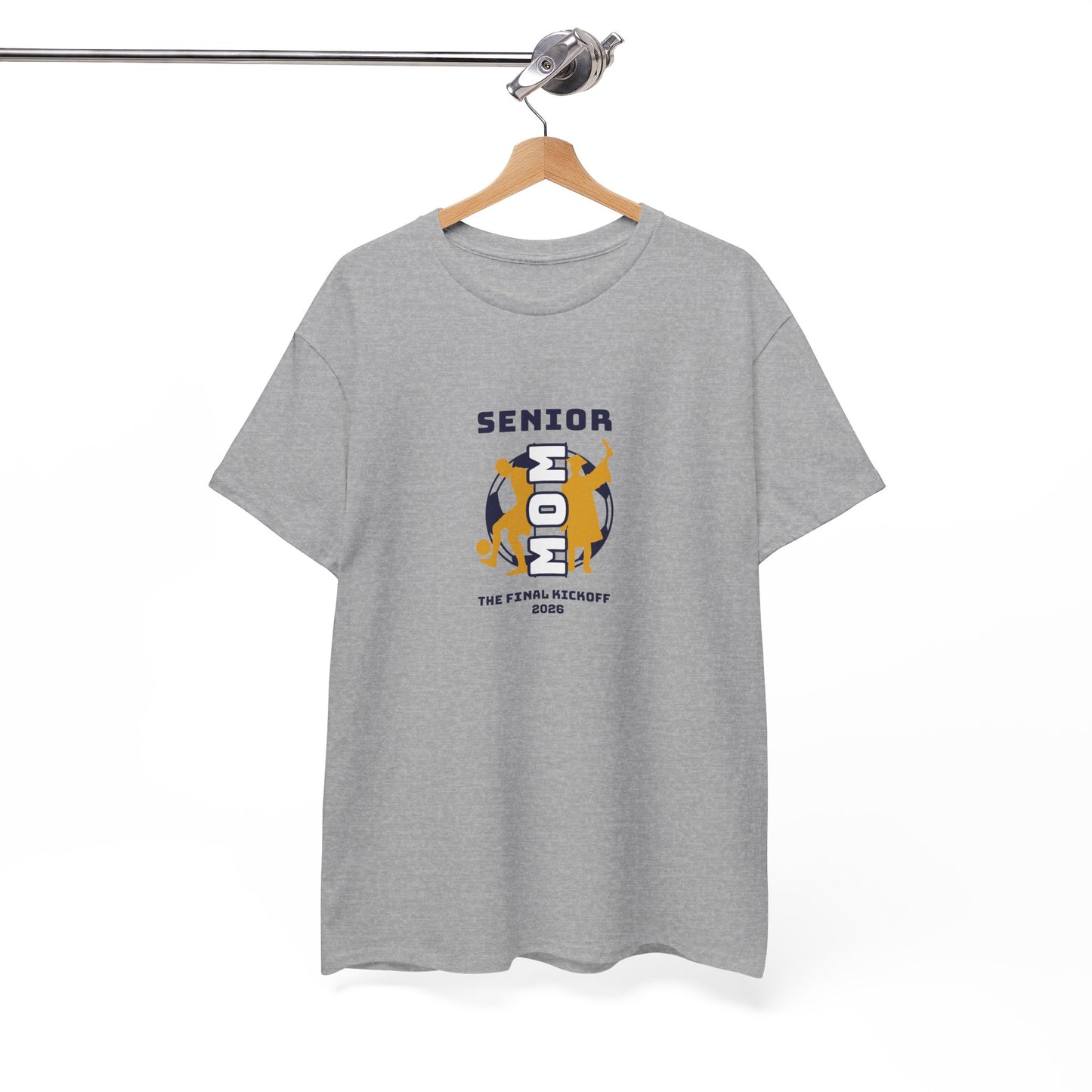 Final Kickoff Soccer Mom Heavy Cotton Tee | Graduation Gift, Class of 2026 Shirt, High School Senior Apparel, Comfortable Casual Wear, Printed Tee