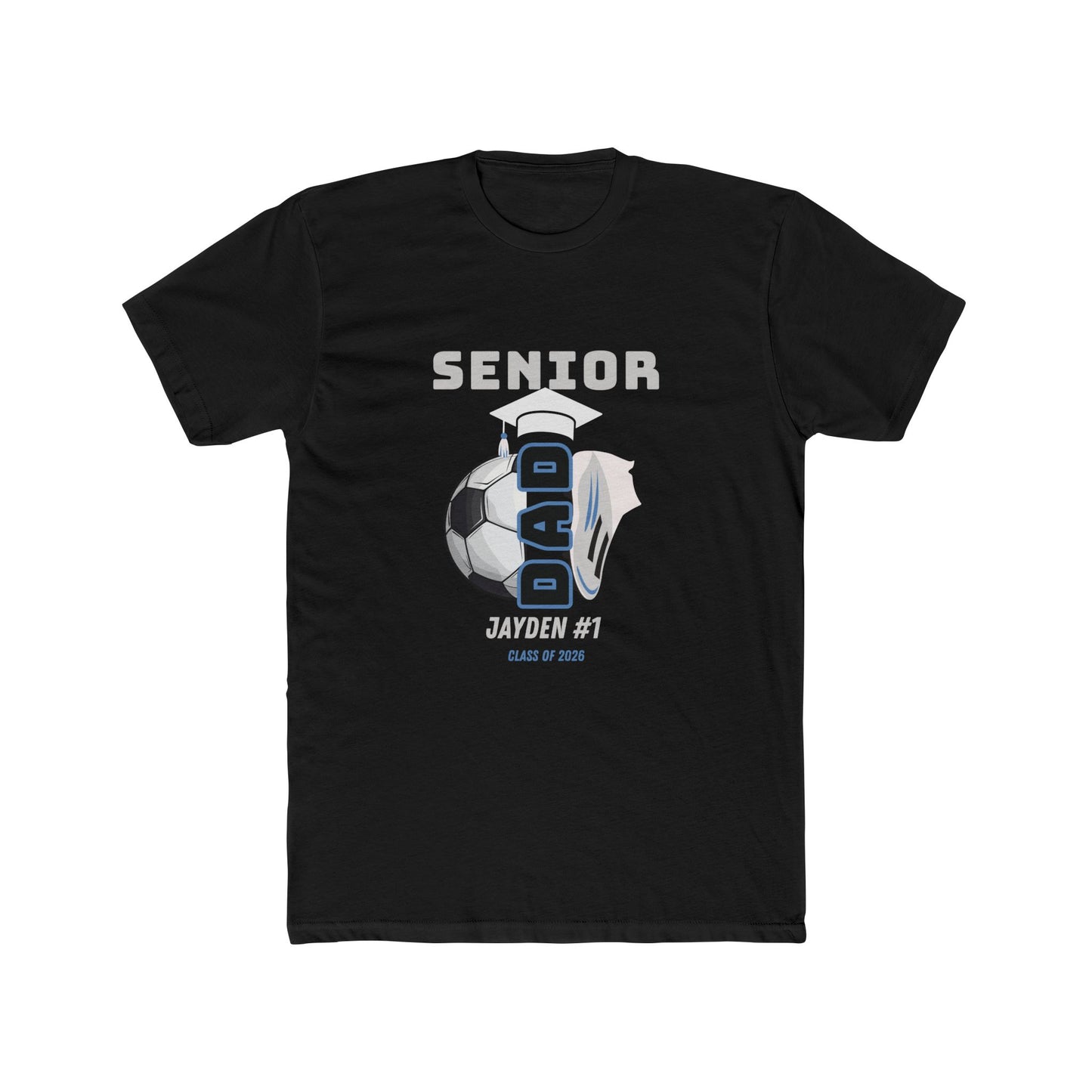Goalie Soccer Dad Tee, Senior Year Celebration, Customizable T-Shirt