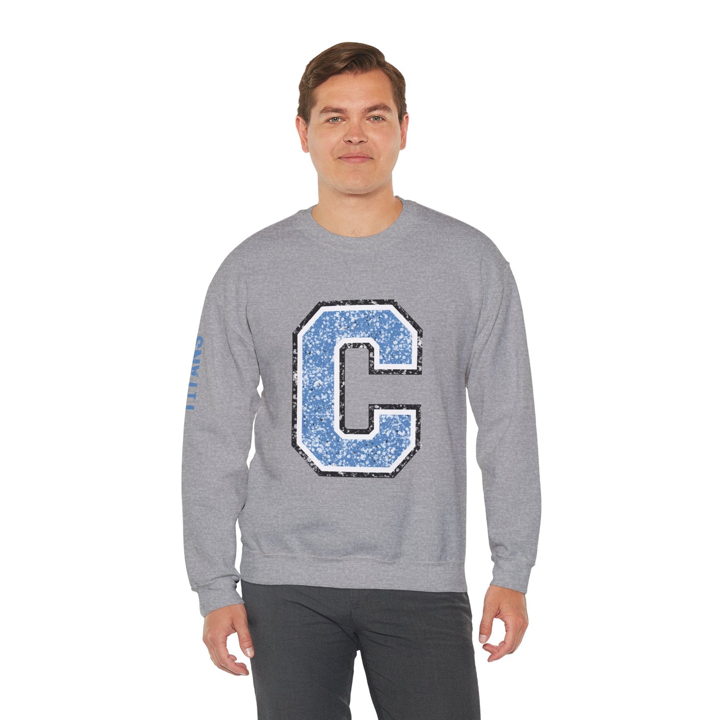 Collins C Crewneck Sweatshirt, College Style Pullover, Unisex Cozy Apparel, Perfect Gift for Students