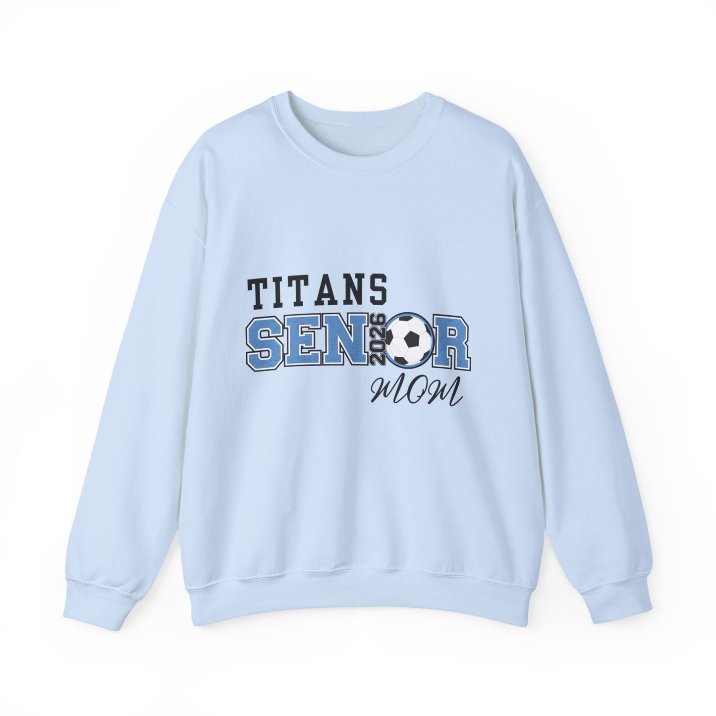 Titan Soccer Senior Mom Sweatshirt | Cozy Team Spirit Wear, Gift for Sports Moms, Comfortable Crewneck, Perfect for Game Days