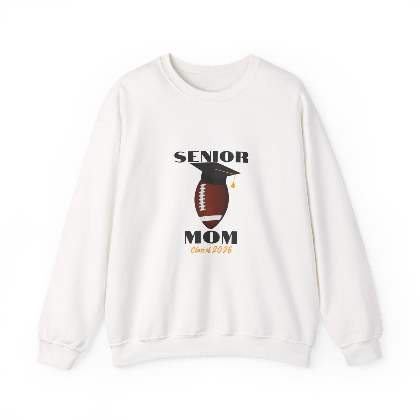 Senior Football Mom Crewneck Sweatshirt - Celebrate Graduation, Perfect Gift for Sports Moms, Comfortable Casual Wear, Unisex Sweater
