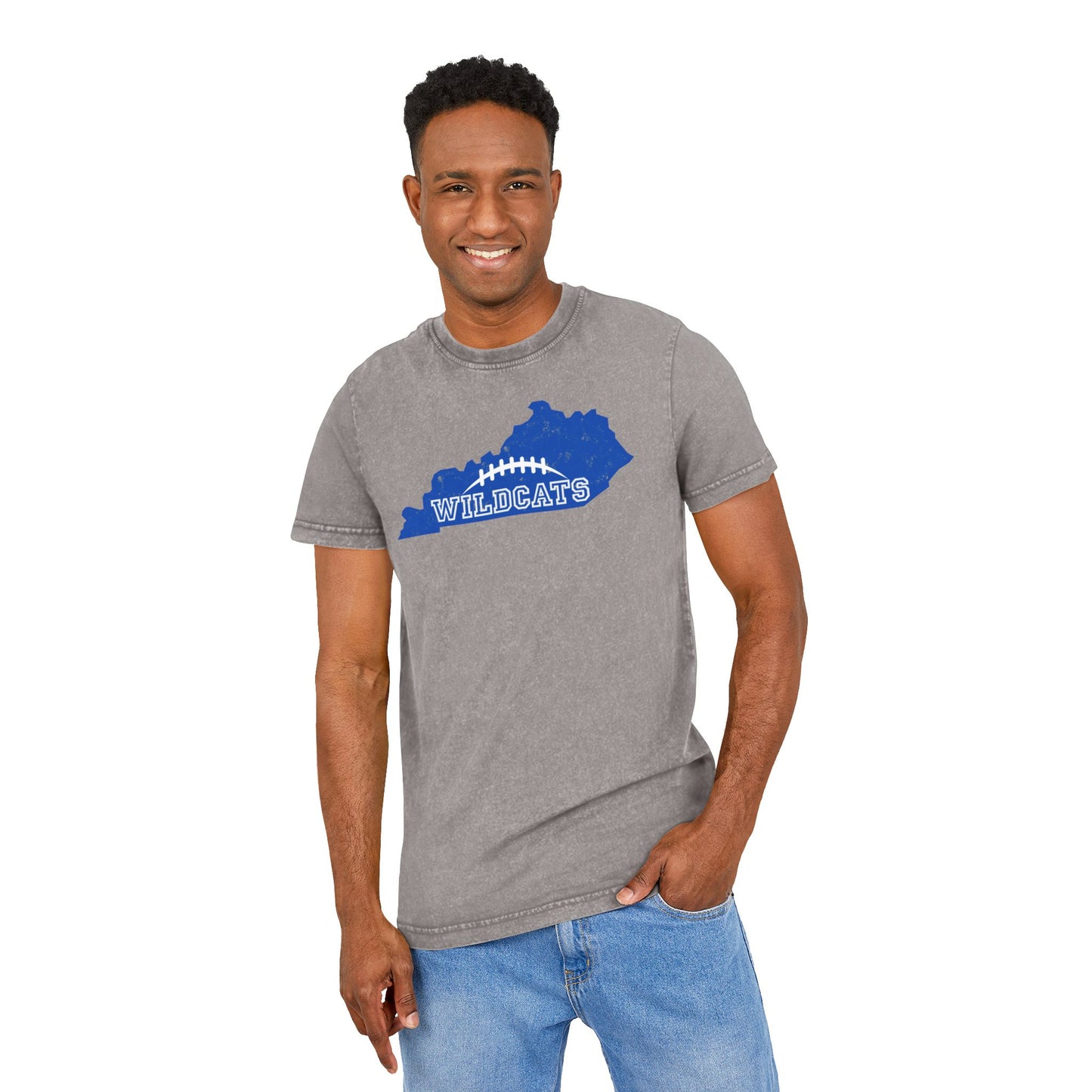 Kentucky Wildcats Acid Washed Tee, Vintage Style Shirt, College Football Fan Apparel