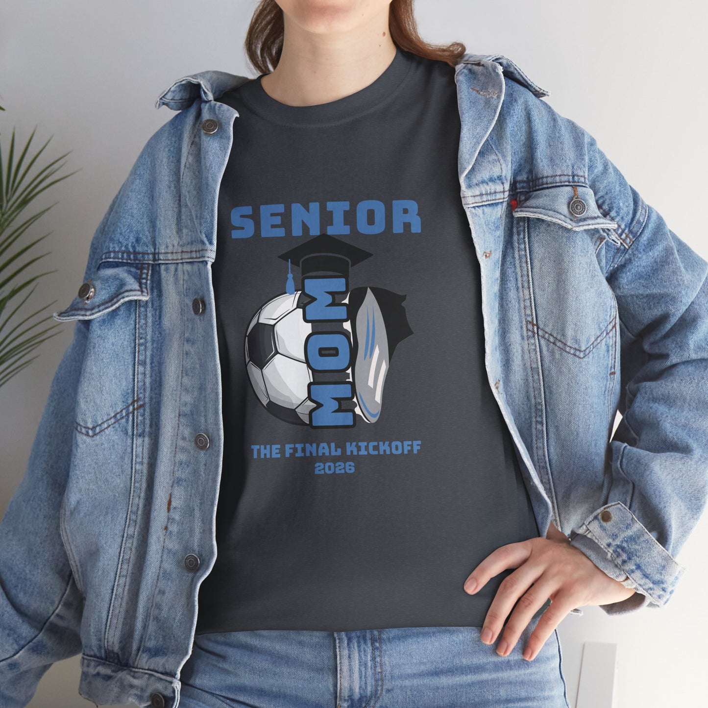 Senior Soccer Heavy Cotton Tee, Graduation Shirt, Class of 2026 Apparel
