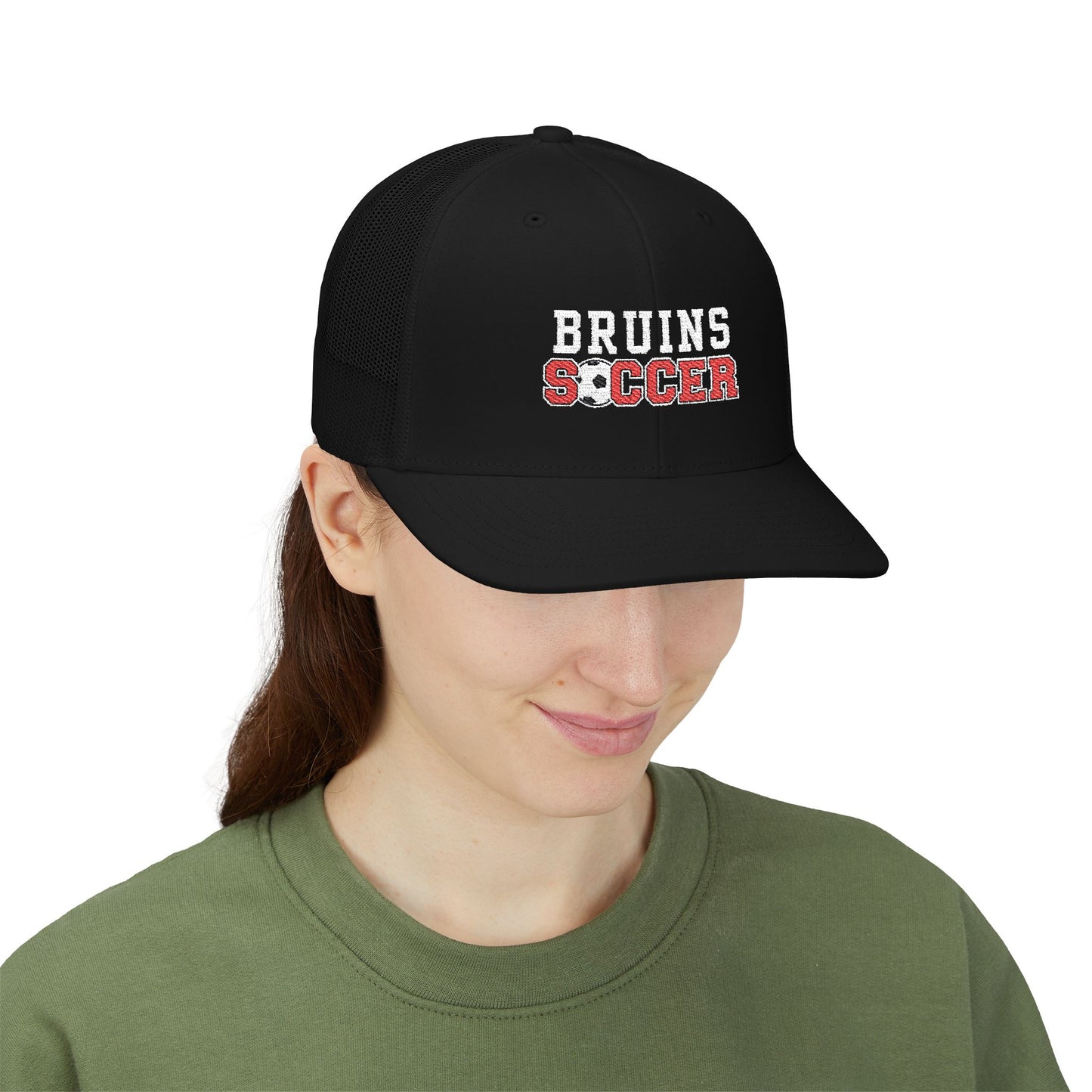 Bruins Soccer Snapback Trucker Cap, Adjustable Hat, Sports Cap, Gift for Soccer Fans, Outdoor Cap, Team Spirit Hat