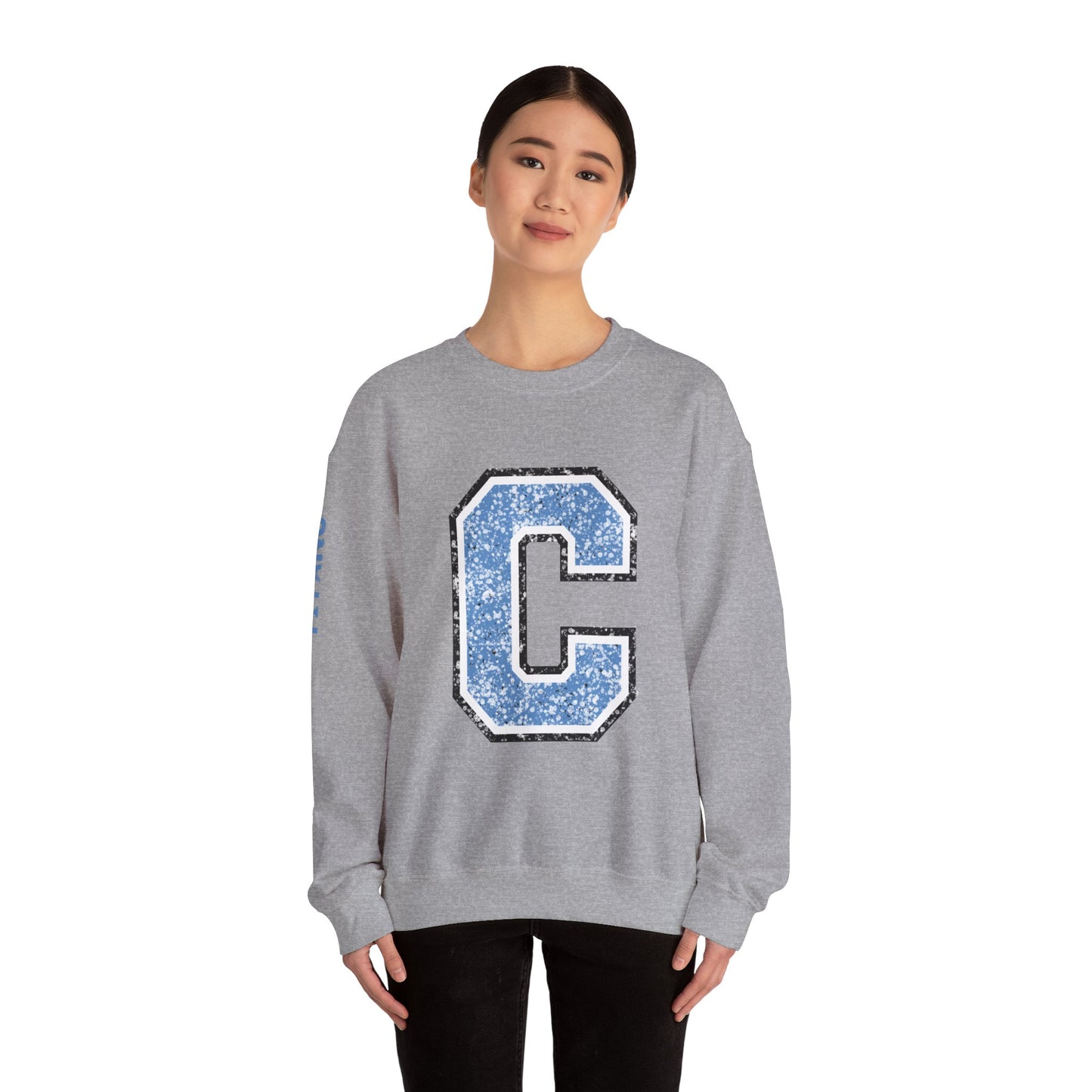Collins C Crewneck Sweatshirt, College Style Pullover, Unisex Cozy Apparel, Perfect Gift for Students