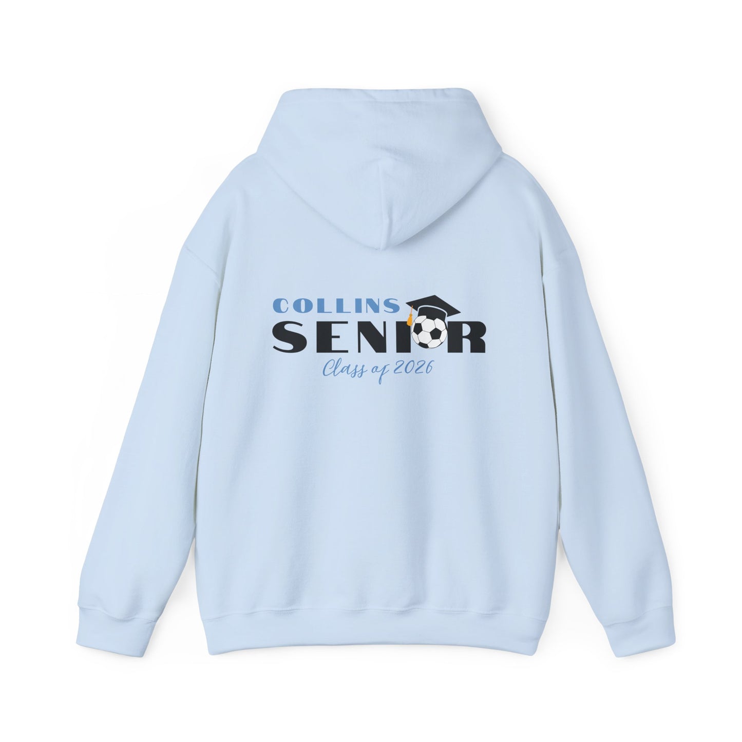 Soccer Seniors Hoodie, Class of 2026 Sweatshirt, Personalized Senior Celebration Gift, Unisex Hooded Pullover, College Bound Apparel