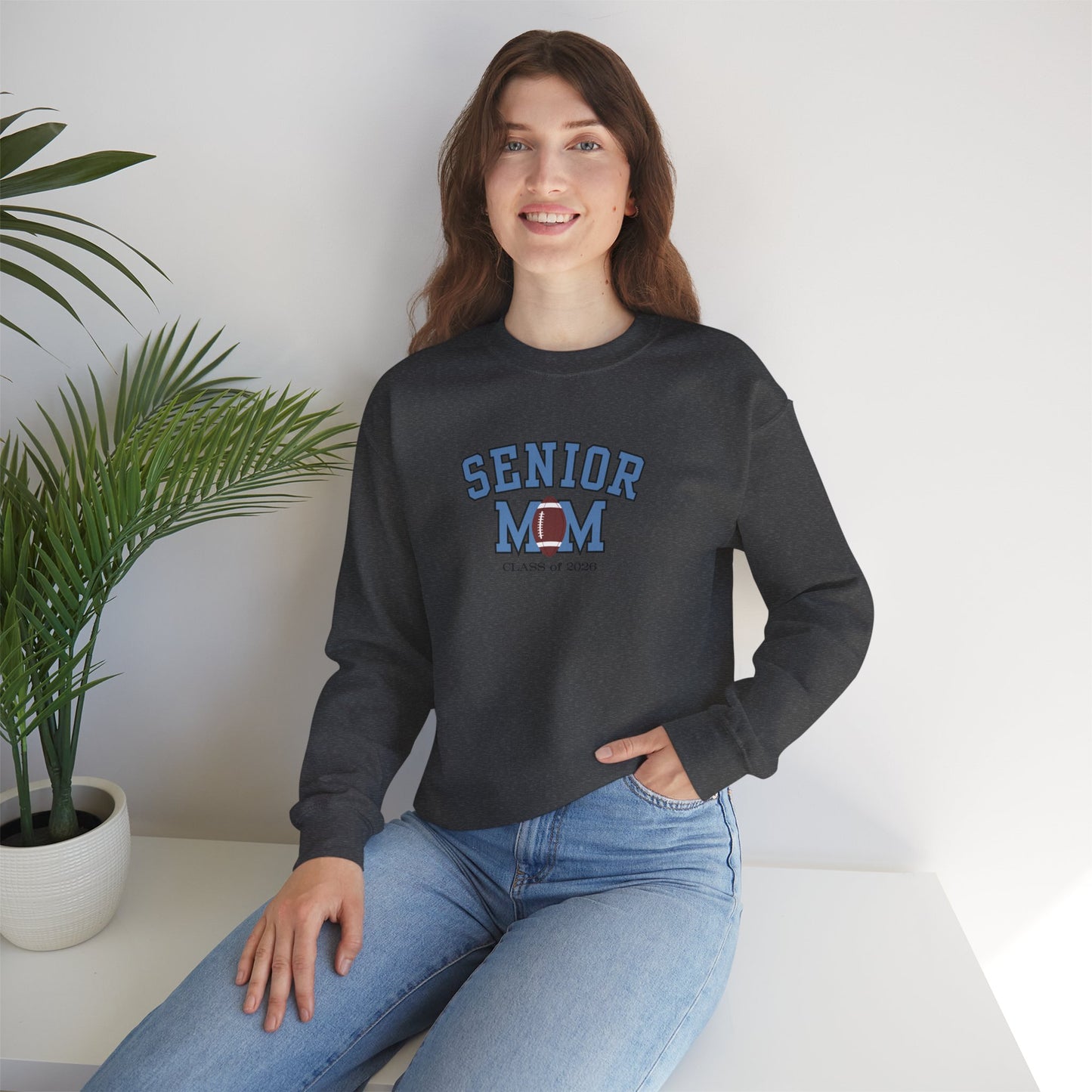 Senior Football Mom Crewneck Sweatshirt | Class of 2026