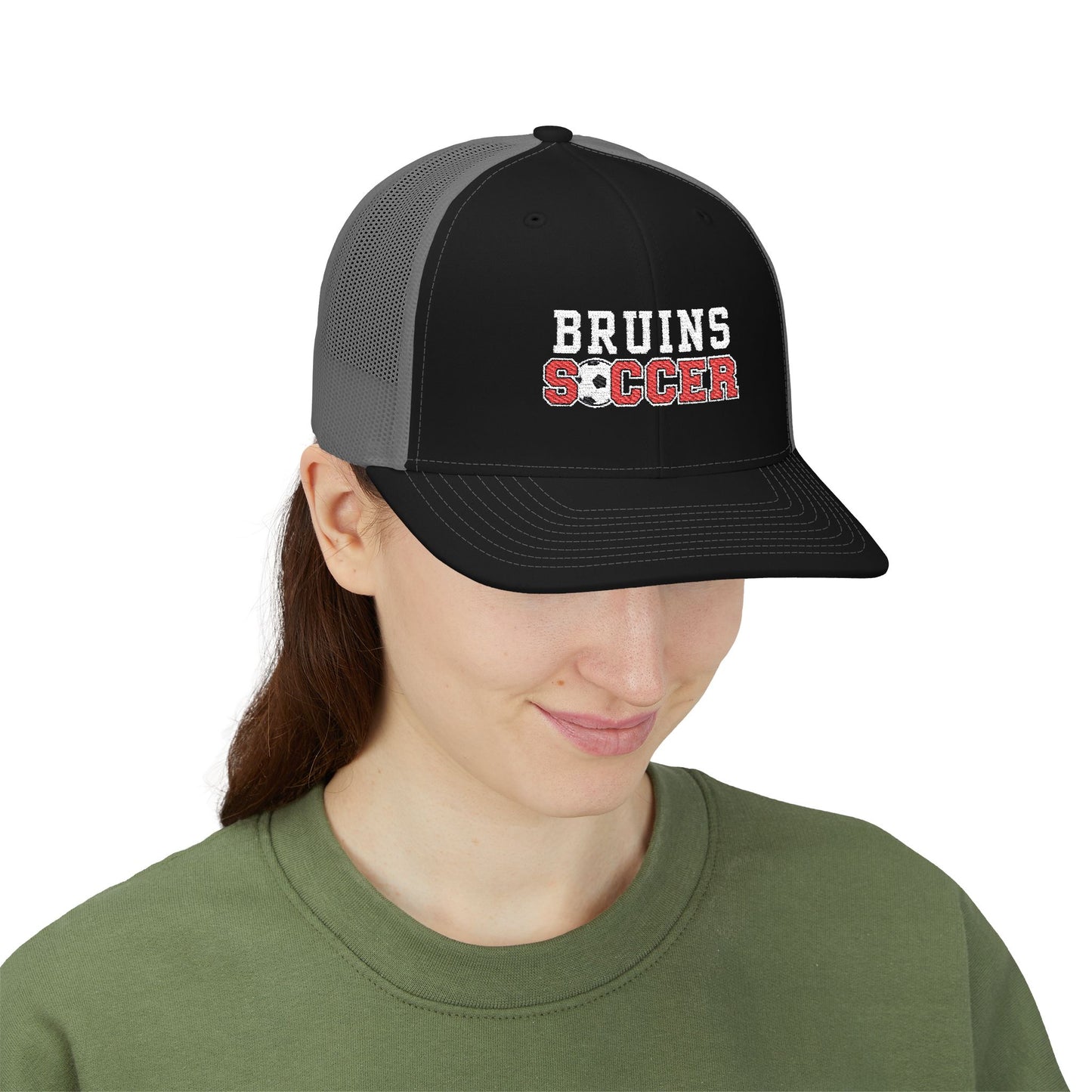 Bruins Soccer Snapback Trucker Cap, Adjustable Hat, Sports Cap, Gift for Soccer Fans, Outdoor Cap, Team Spirit Hat