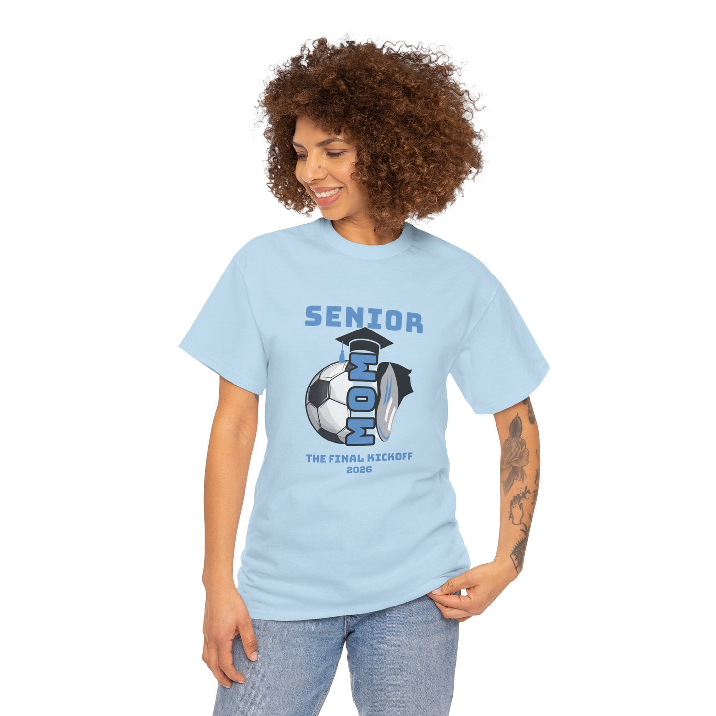 Senior Soccer Heavy Cotton Tee, Graduation Shirt, Class of 2026 Apparel