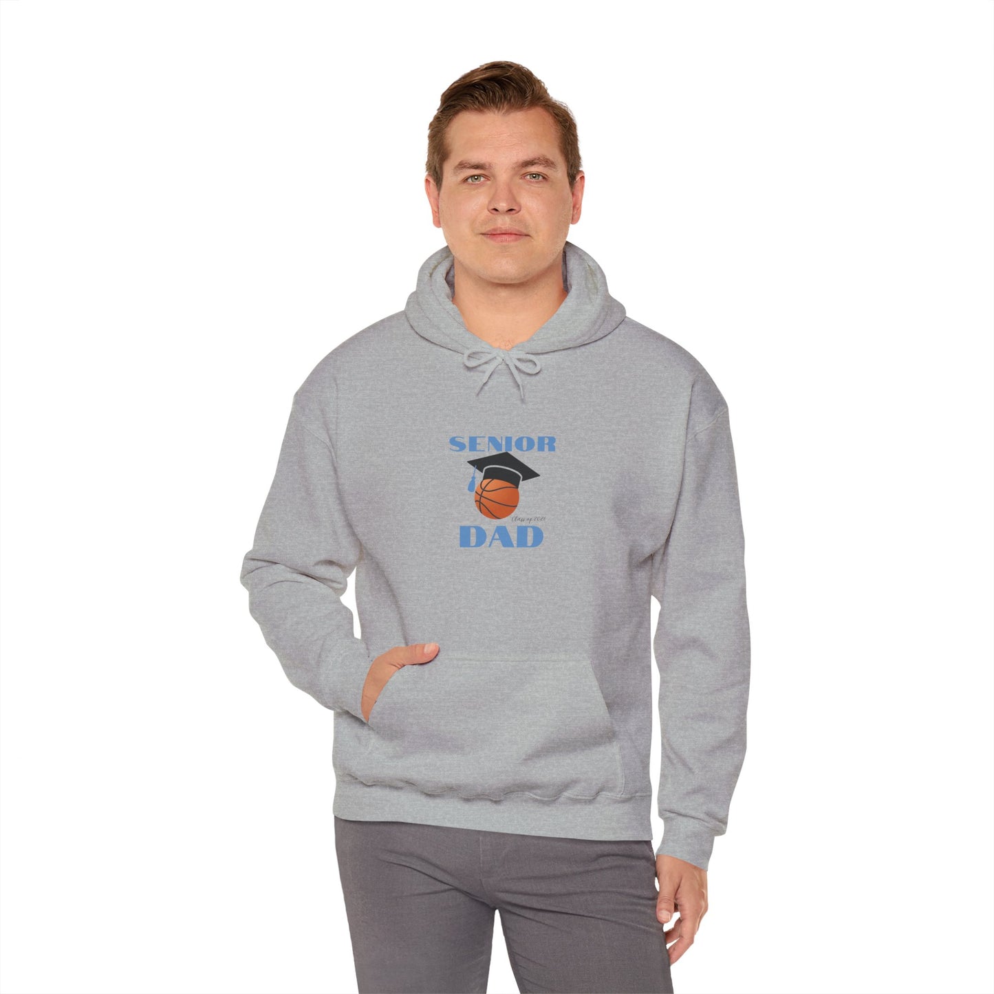 Graduation Basketball Hoodie for Dads, Unisex Heavy Blend Sweatshirt, Senior Dad, Basketball Dad Apparel, Sportswear for Celebrations