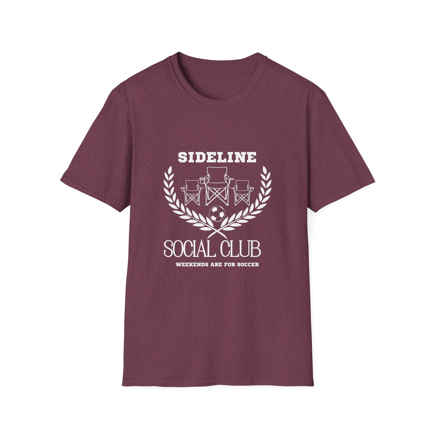 Sideline Social Club T-Shirt, Casual Tee, Weekend Vibes Shirt Gift for Soccer Fans, Summer Style