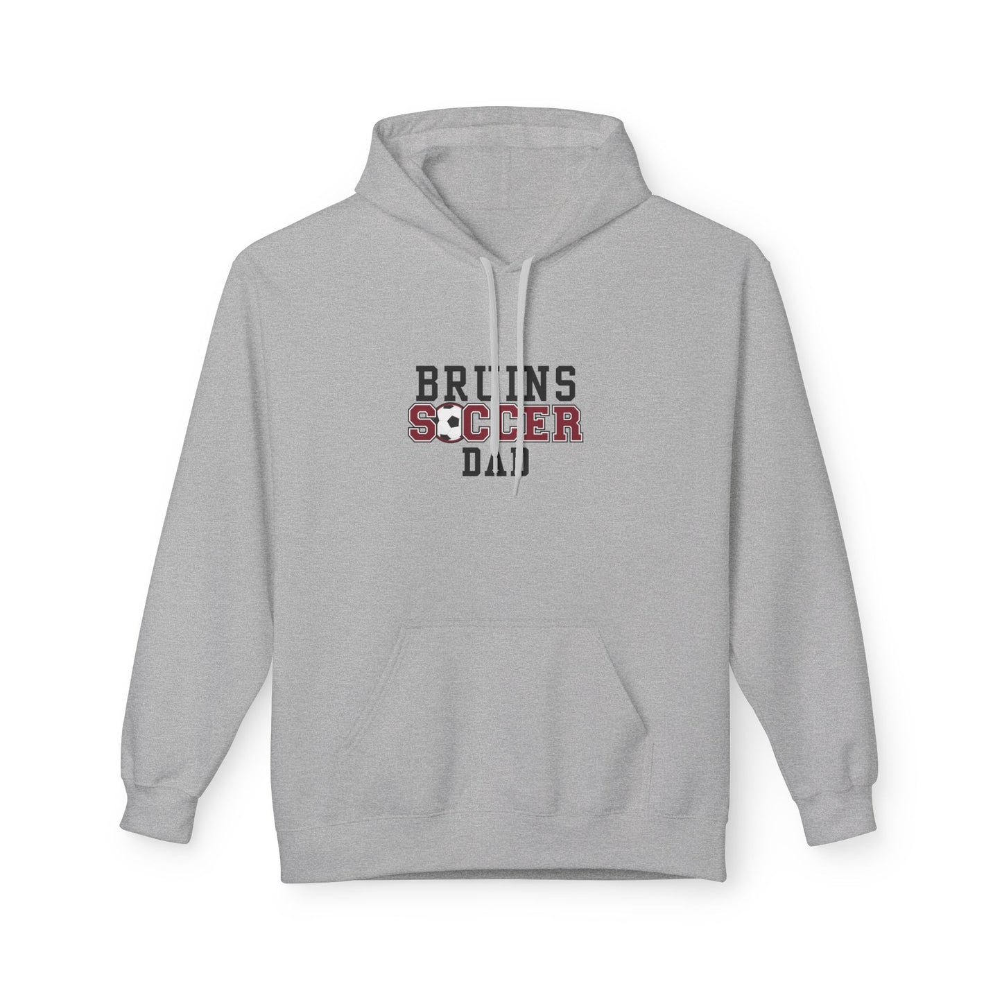 Bruins Soccer Dad Fleece Hoodie, Cozy Sportswear, Perfect for Fans, Lightweight Sweatshirt