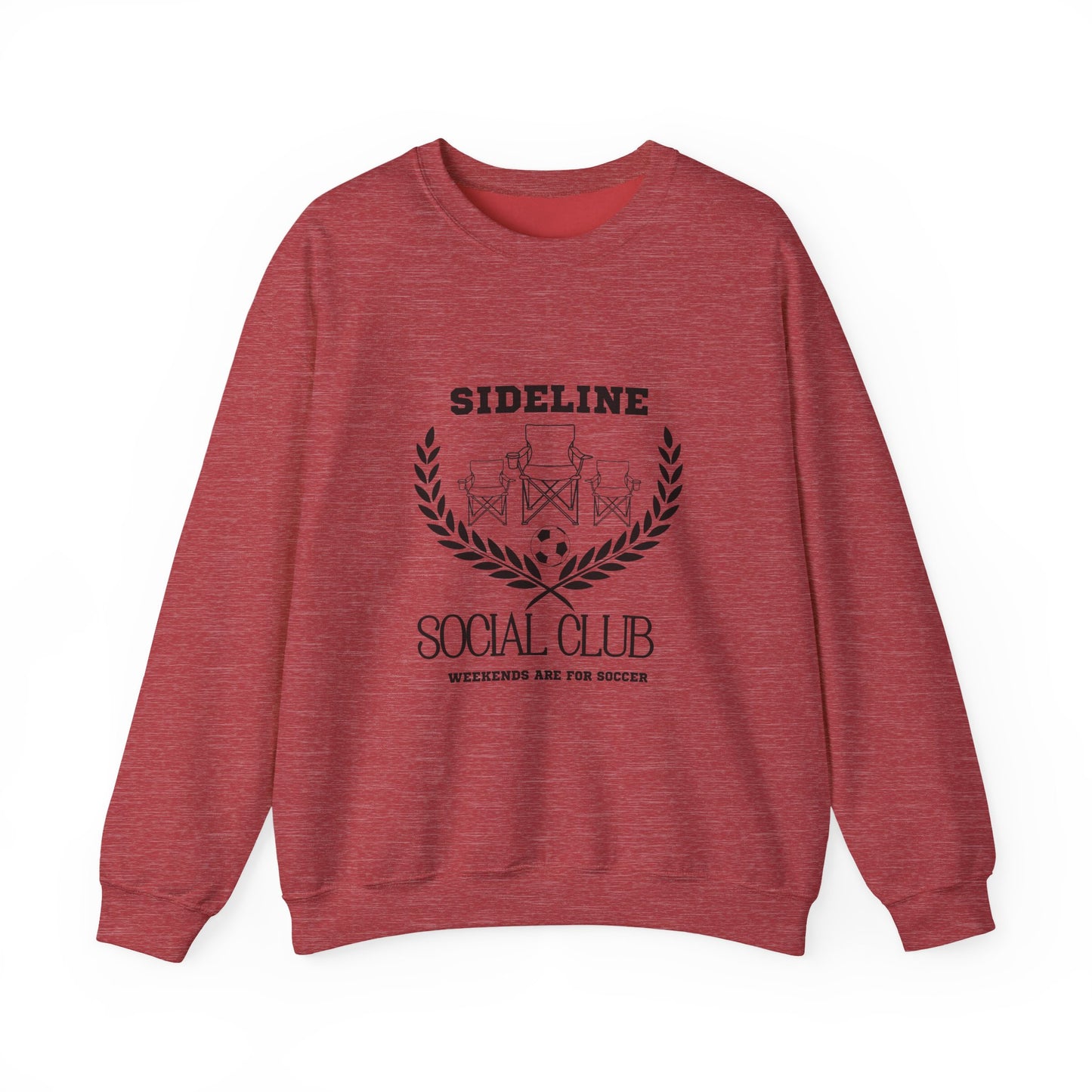 Unisex Heavy Blend™ Crewneck Sweatshirt - Sideline Social Club, Casual Sportswear, Perfect for Game Day, Gift for Soccer Lovers