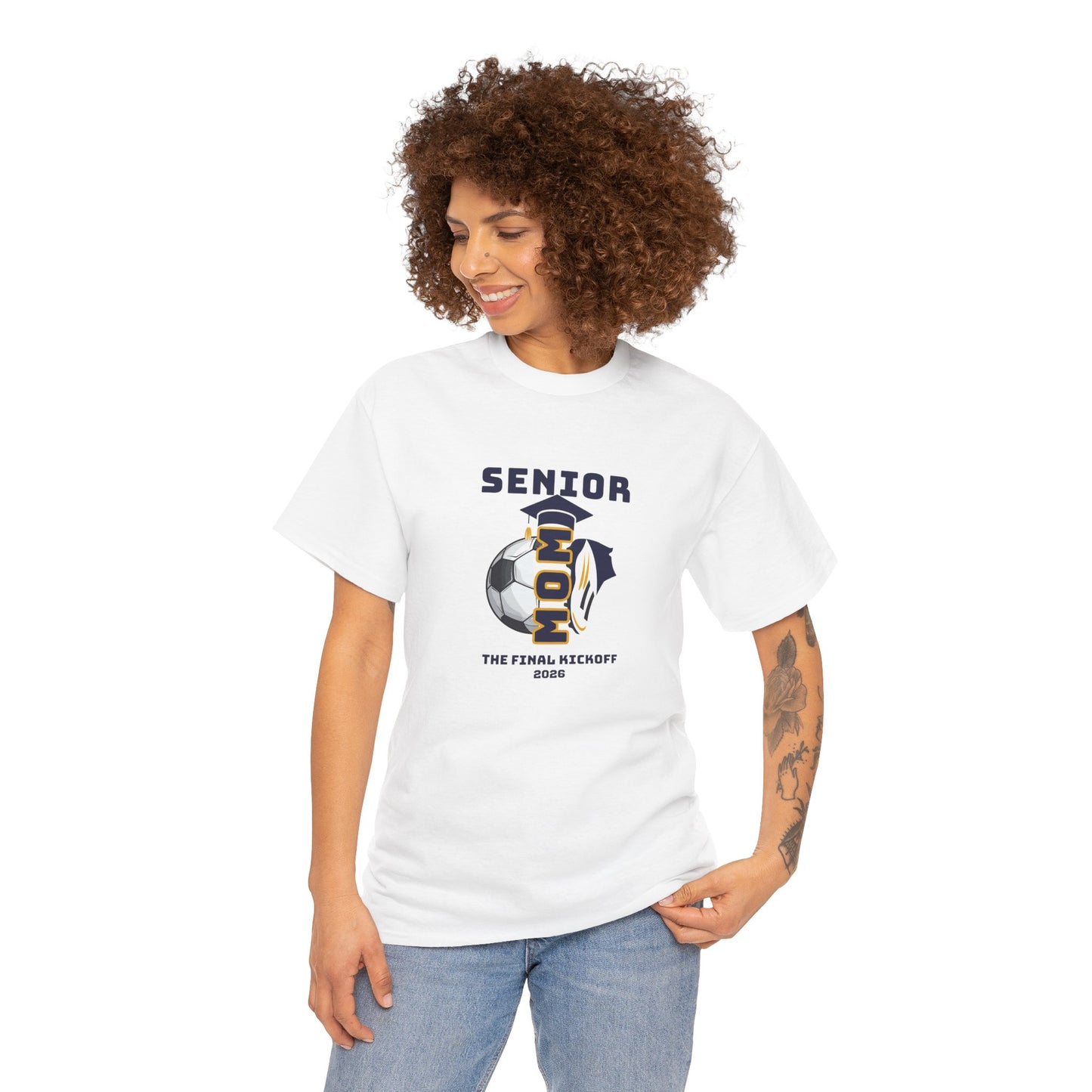 Final Kick Off Senior Soccer Mom Tee, Unisex Heavy Cotton Tee, Class of 2026